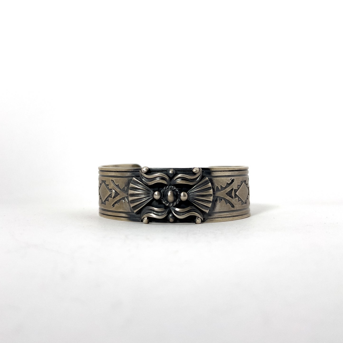 NAVAJO SILVER BRACELET by DELBERT GORDON