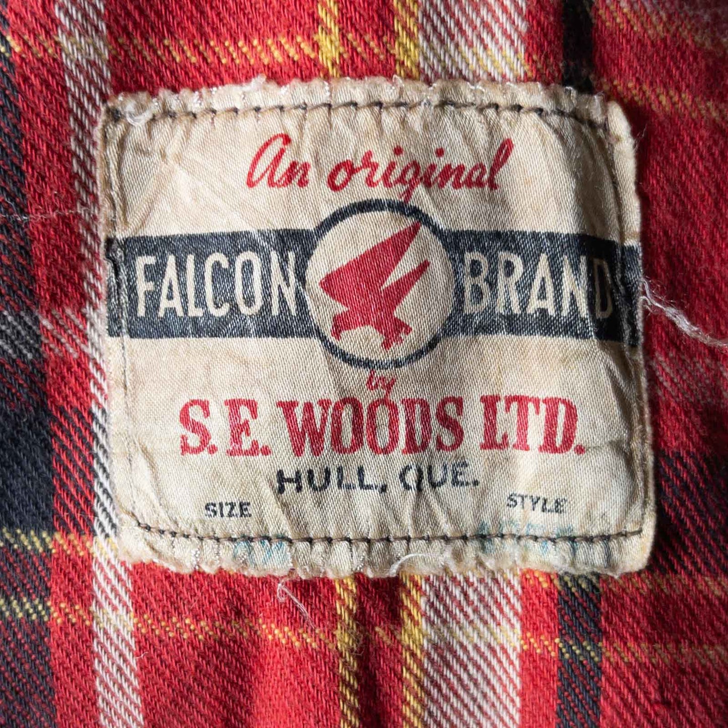 SE.WOODS BUFFALO CHECK WOOL HUNTING JACKET 40'S VINTAGE