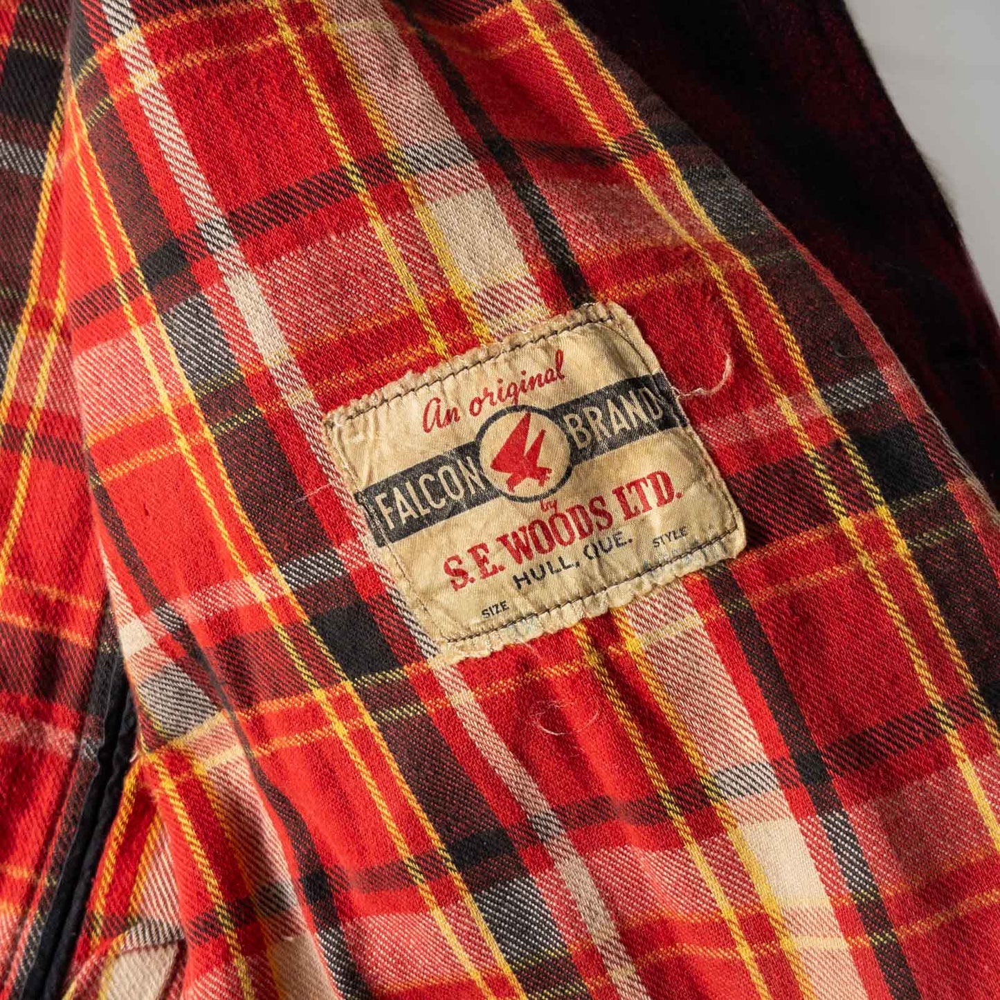 SE.WOODS BUFFALO CHECK WOOL HUNTING JACKET 40'S VINTAGE