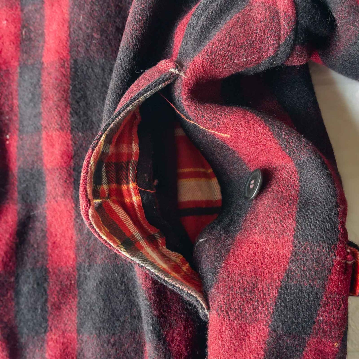 SE.WOODS BUFFALO CHECK WOOL HUNTING JACKET 40'S VINTAGE