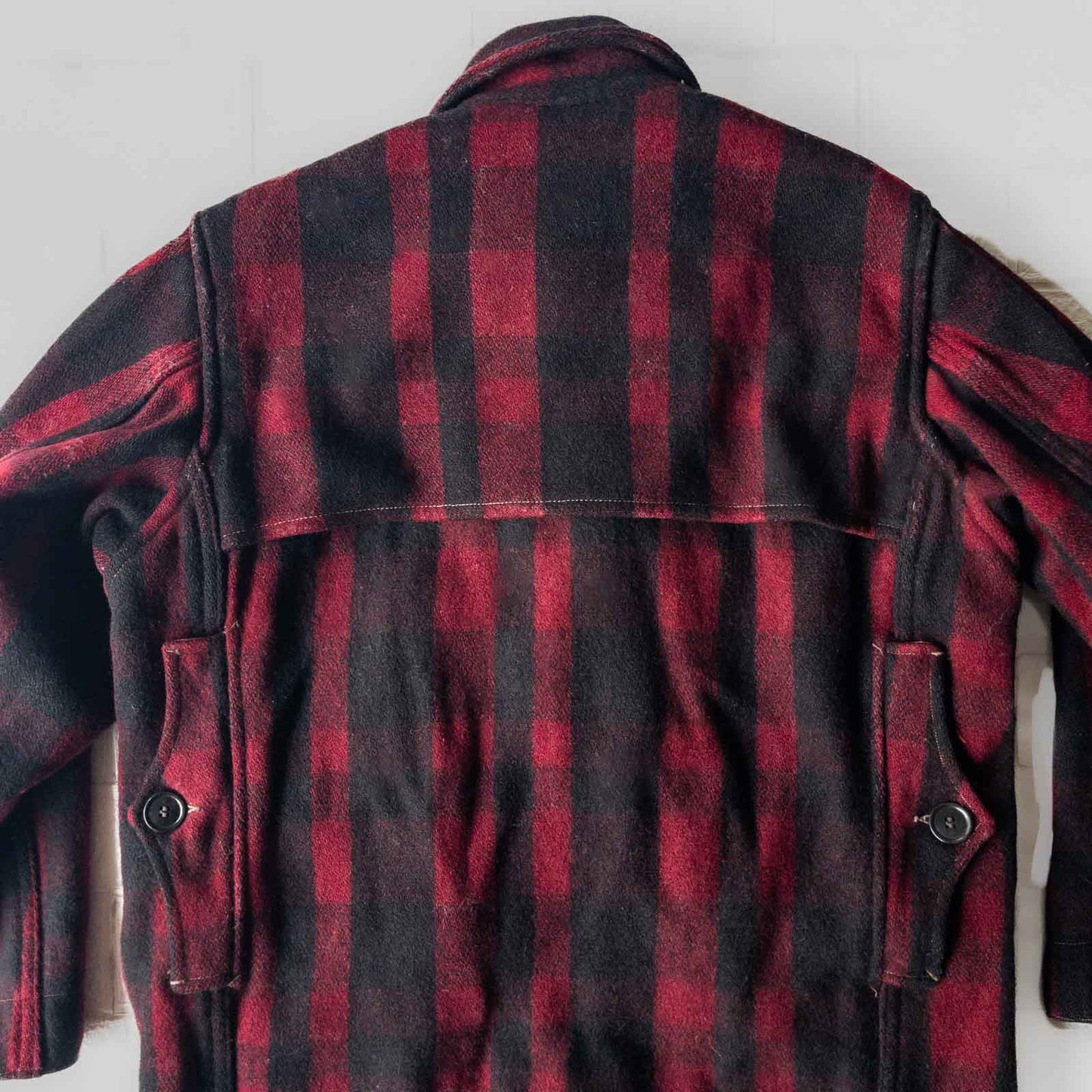 SE.WOODS BUFFALO CHECK WOOL HUNTING JACKET 40'S VINTAGE