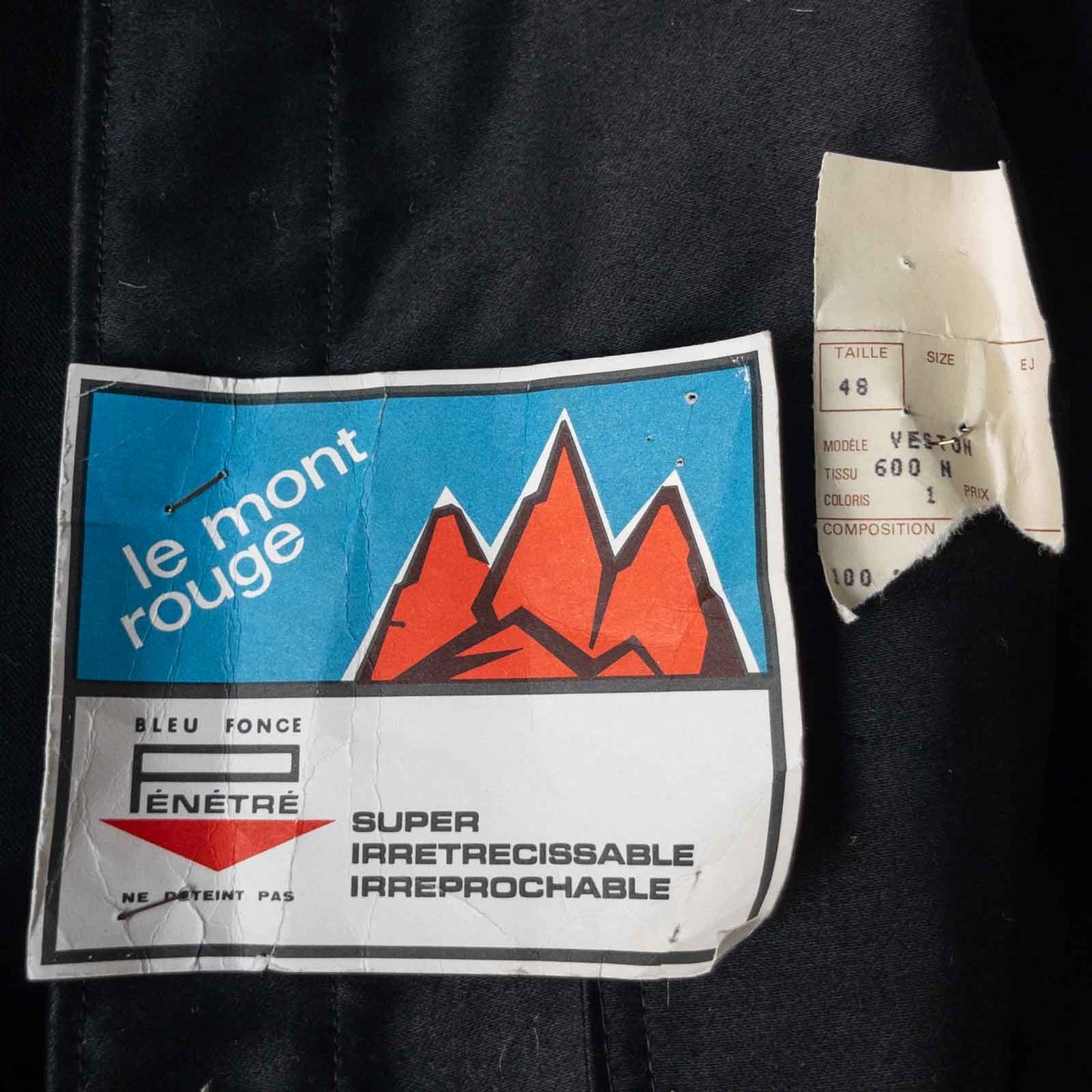 FRENCH MOLE SKIN JACKET 50's DEAD STOCK