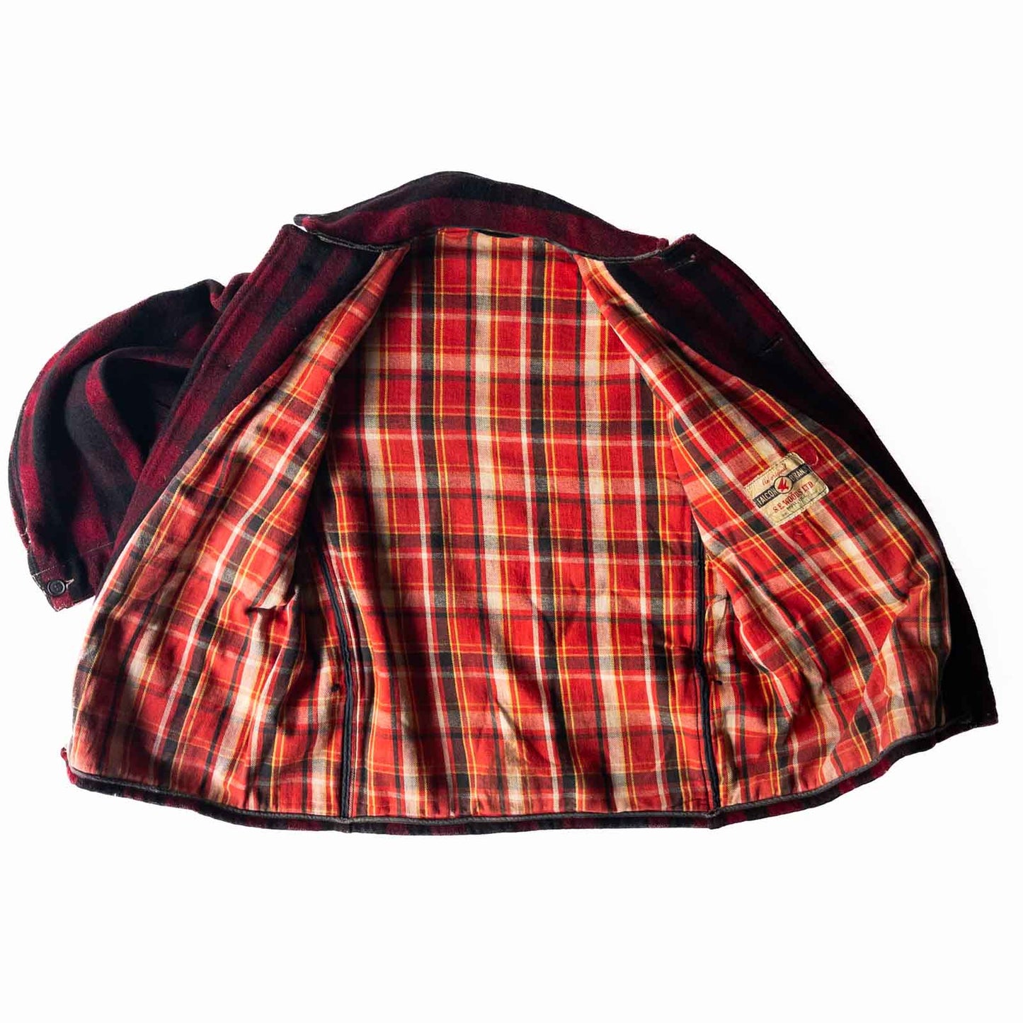 SE.WOODS BUFFALO CHECK WOOL HUNTING JACKET 40'S VINTAGE
