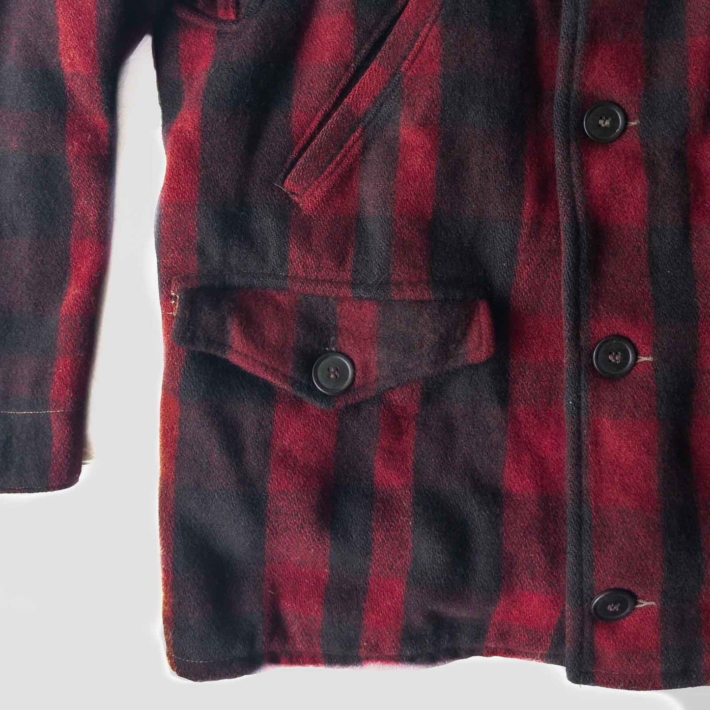 SE.WOODS BUFFALO CHECK WOOL HUNTING JACKET 40'S VINTAGE