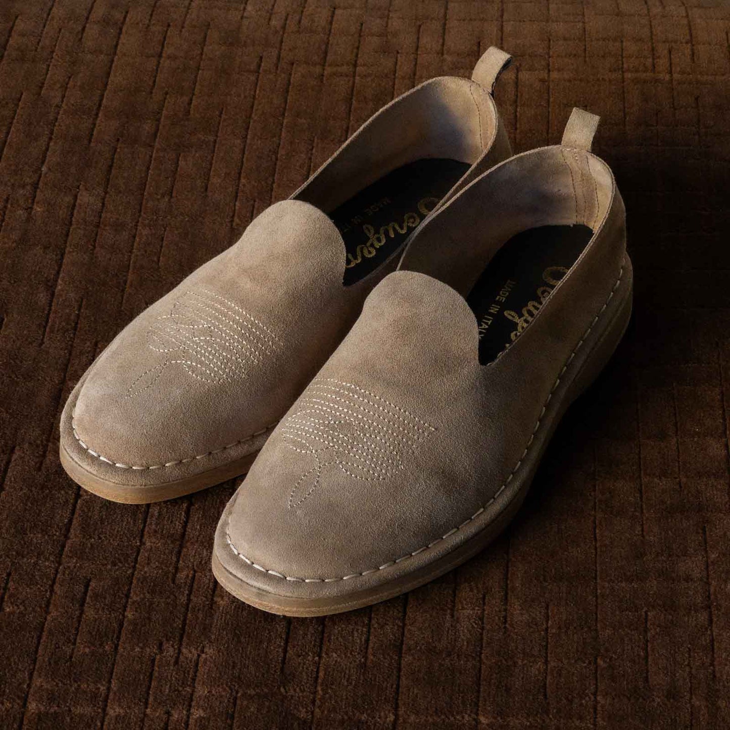 SOUGEN®×WANDERE LUCAS SUEDE LEATHER SLIP-ON SHOES