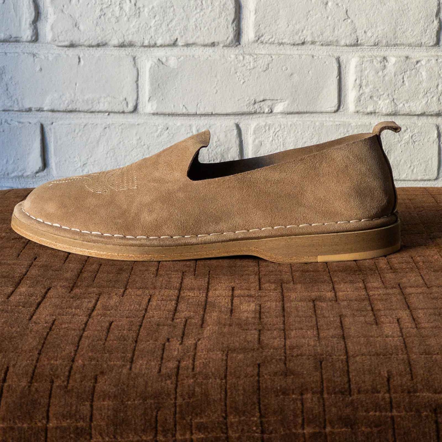 SOUGEN®×WANDERE LUCAS SUEDE LEATHER SLIP-ON SHOES
