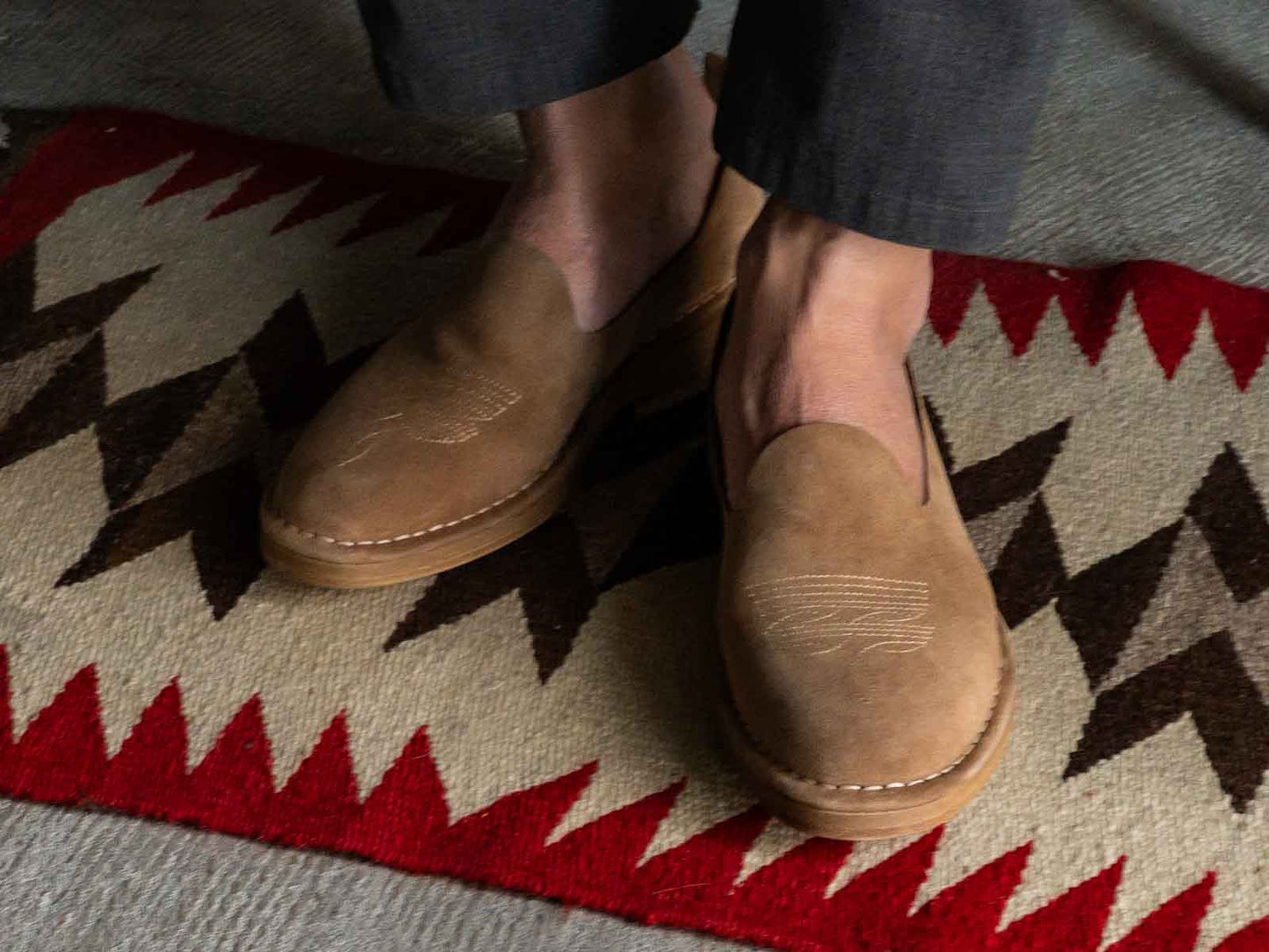 SOUGEN®×WANDERE LUCAS SUEDE LEATHER SLIP-ON SHOES