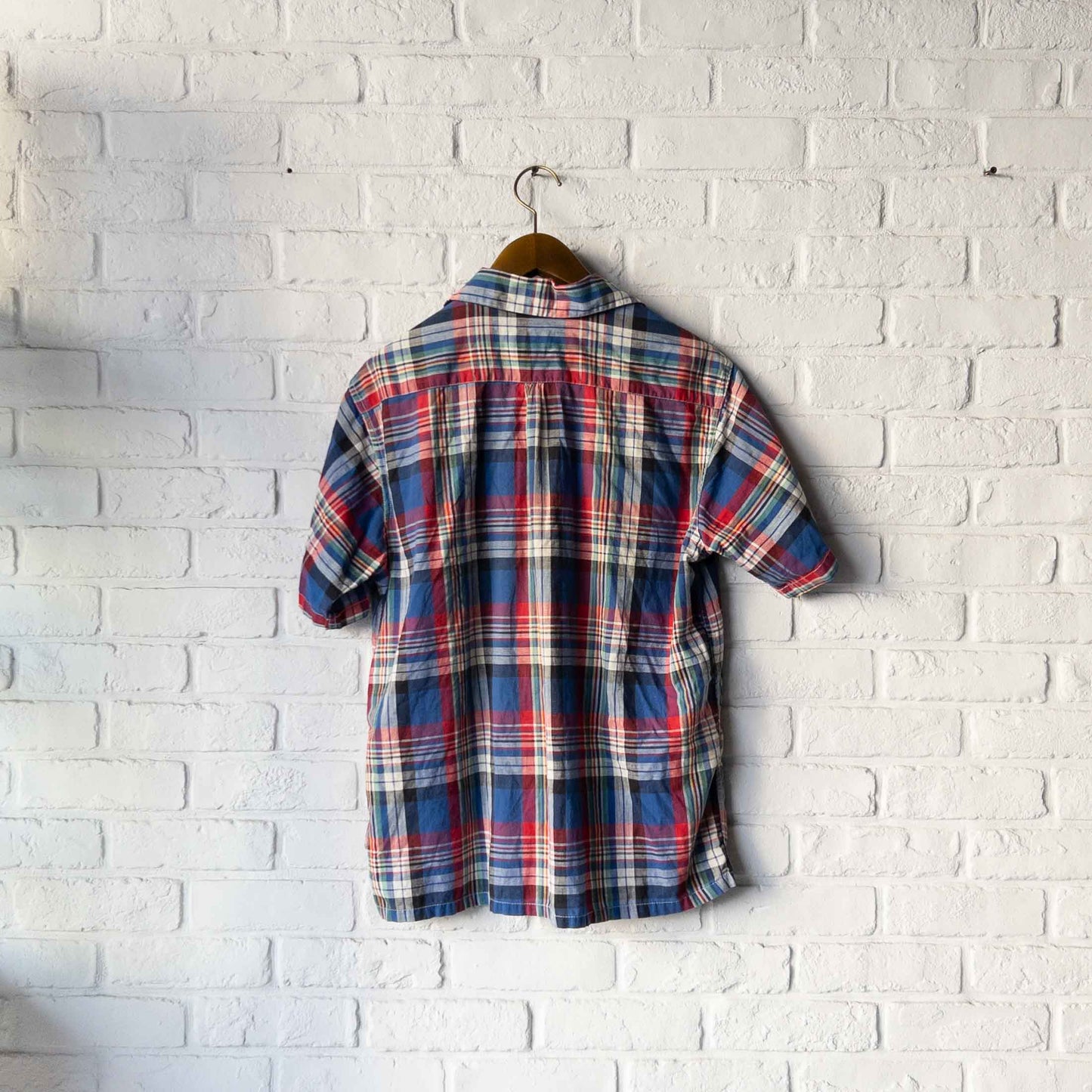 BRENTWOOD MADRAS CHECK SHORT SLEEVE SHIRTS 50'S VINTAGE