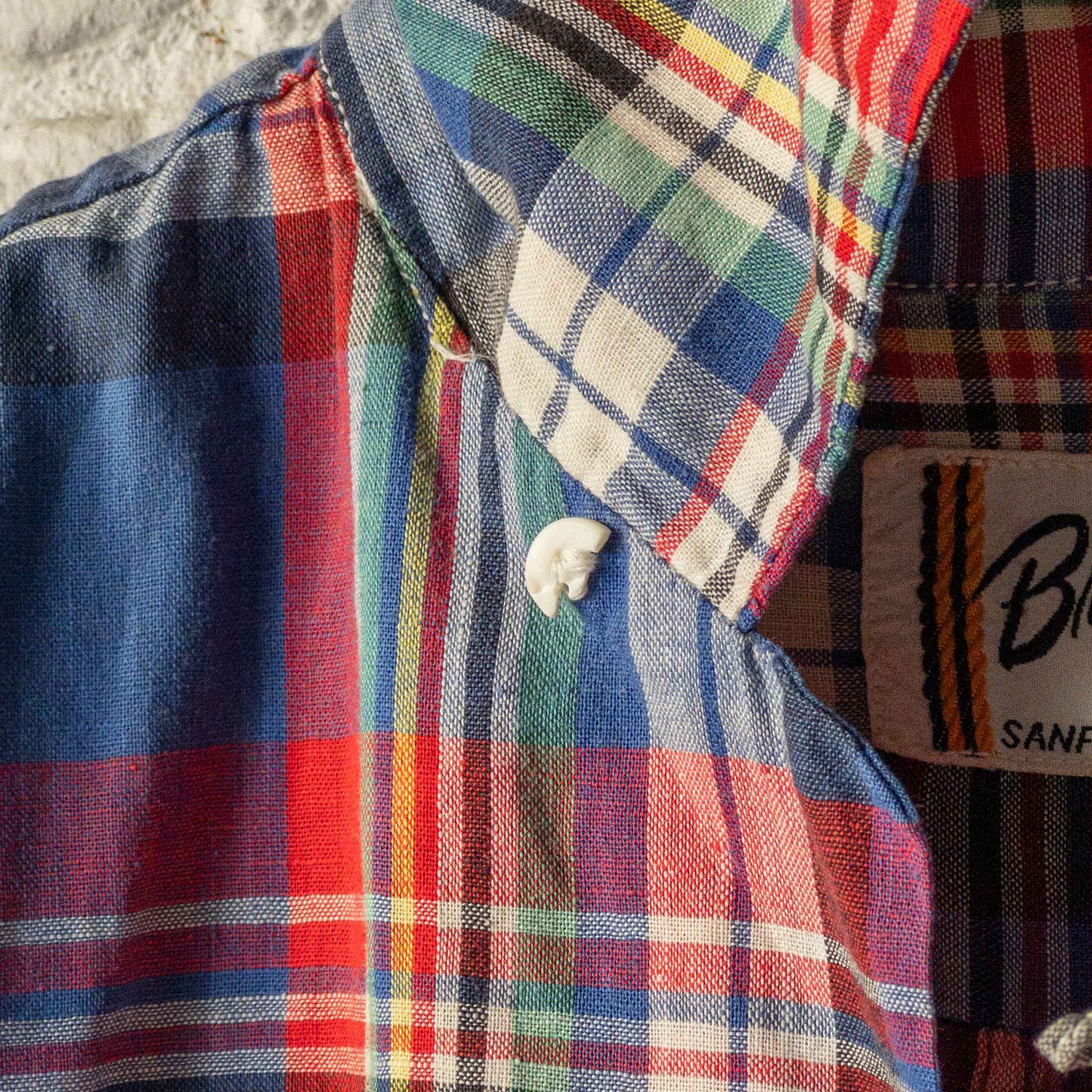 BRENTWOOD MADRAS CHECK SHORT SLEEVE SHIRTS 50'S VINTAGE