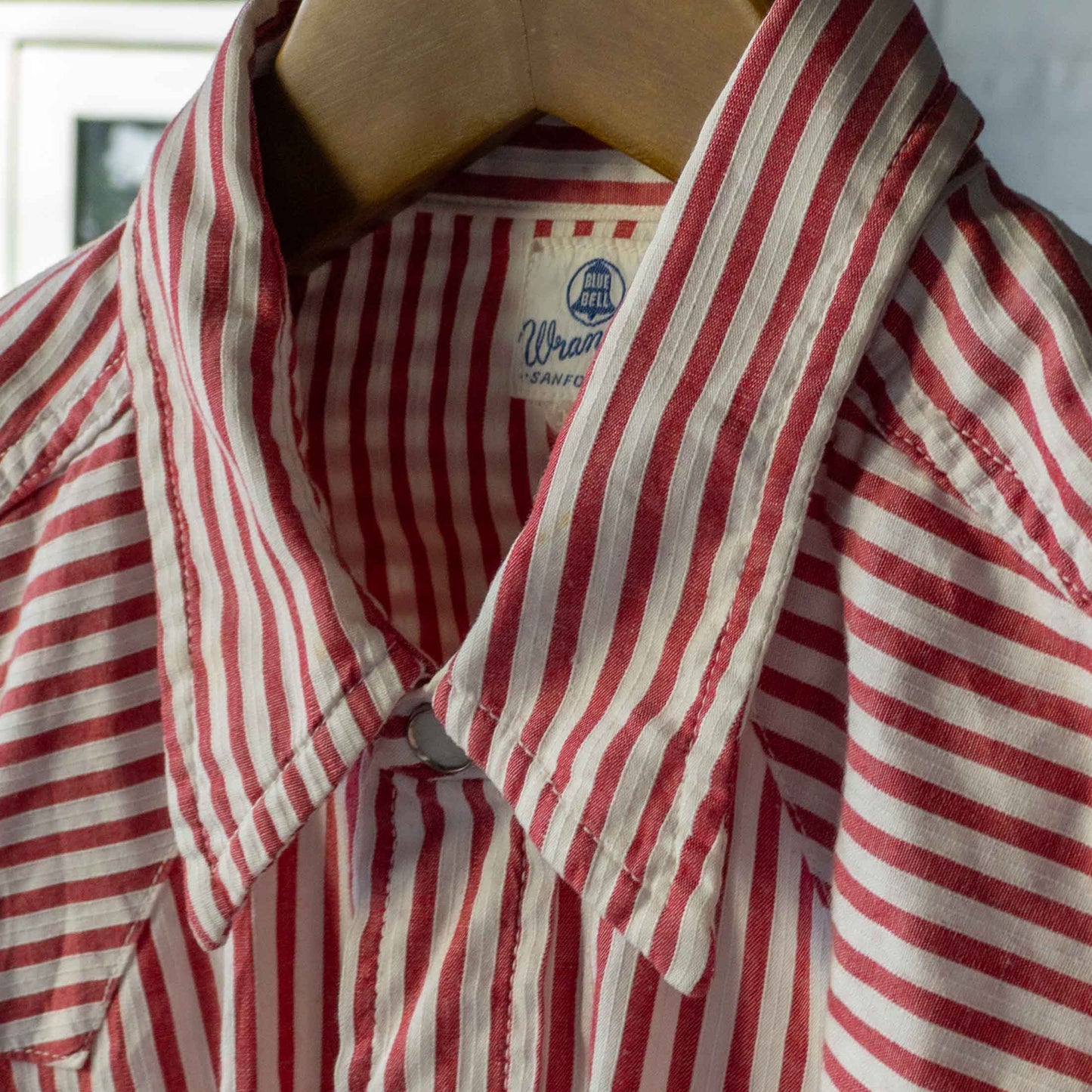 WRANGLER BLUE-BELL STRIPE WESTERN SHIRTS 50'S VINTAGE