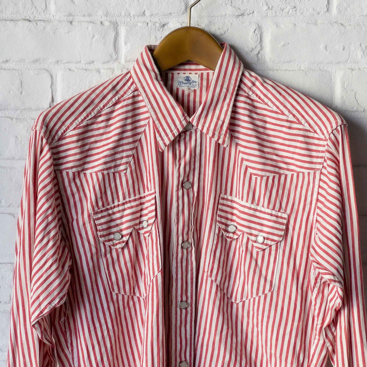 WRANGLER BLUE-BELL STRIPE WESTERN SHIRTS 50'S VINTAGE
