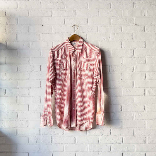 WRANGLER BLUE-BELL STRIPE WESTERN SHIRTS 50'S VINTAGE