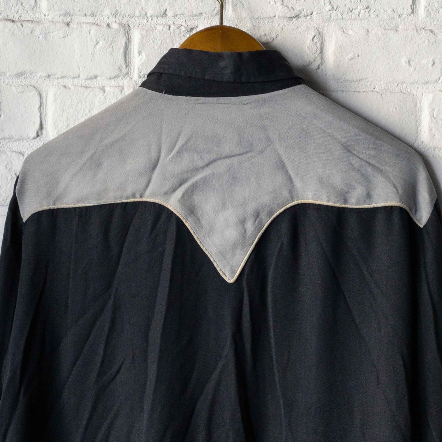 H BARC EMBROYDERY WESTERN SHIRTS 50'S VINTAGE (L)