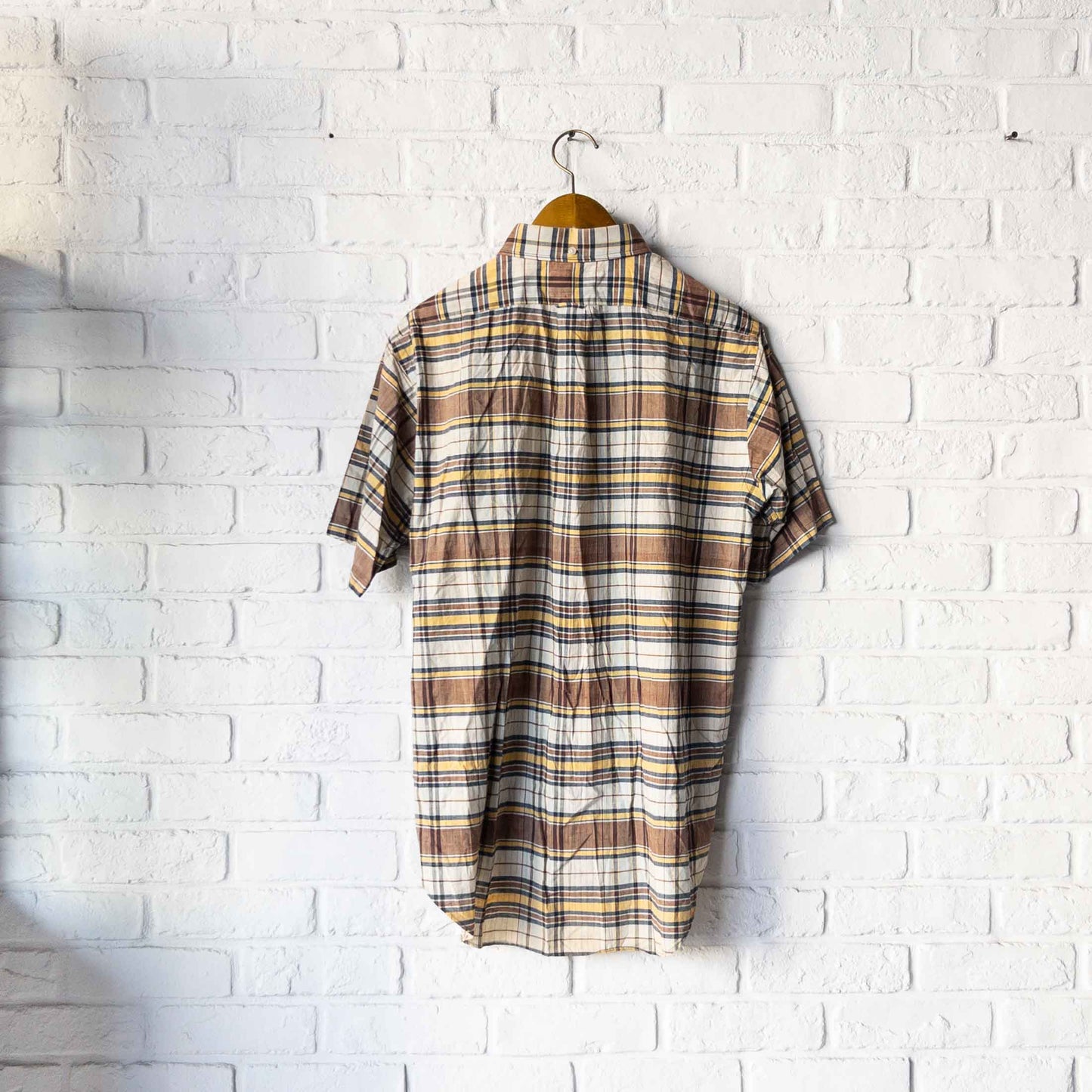 SUN N SAND MADRAS CHECK SHORT SLEEVE SHIRTS 60'S VINTAGE