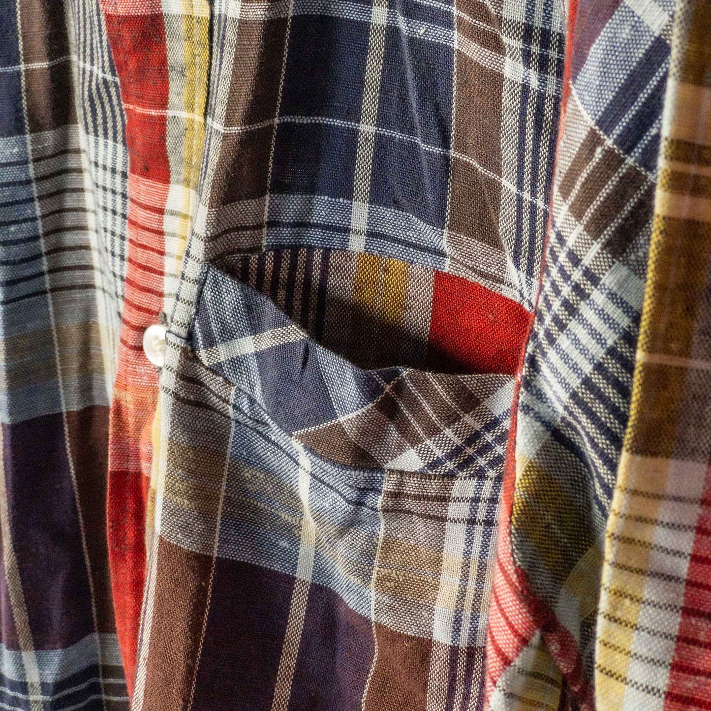 FASHION AIRE MADRAS CHECK SHORT SLEEVE SHIRTS 60'S VINTAGE