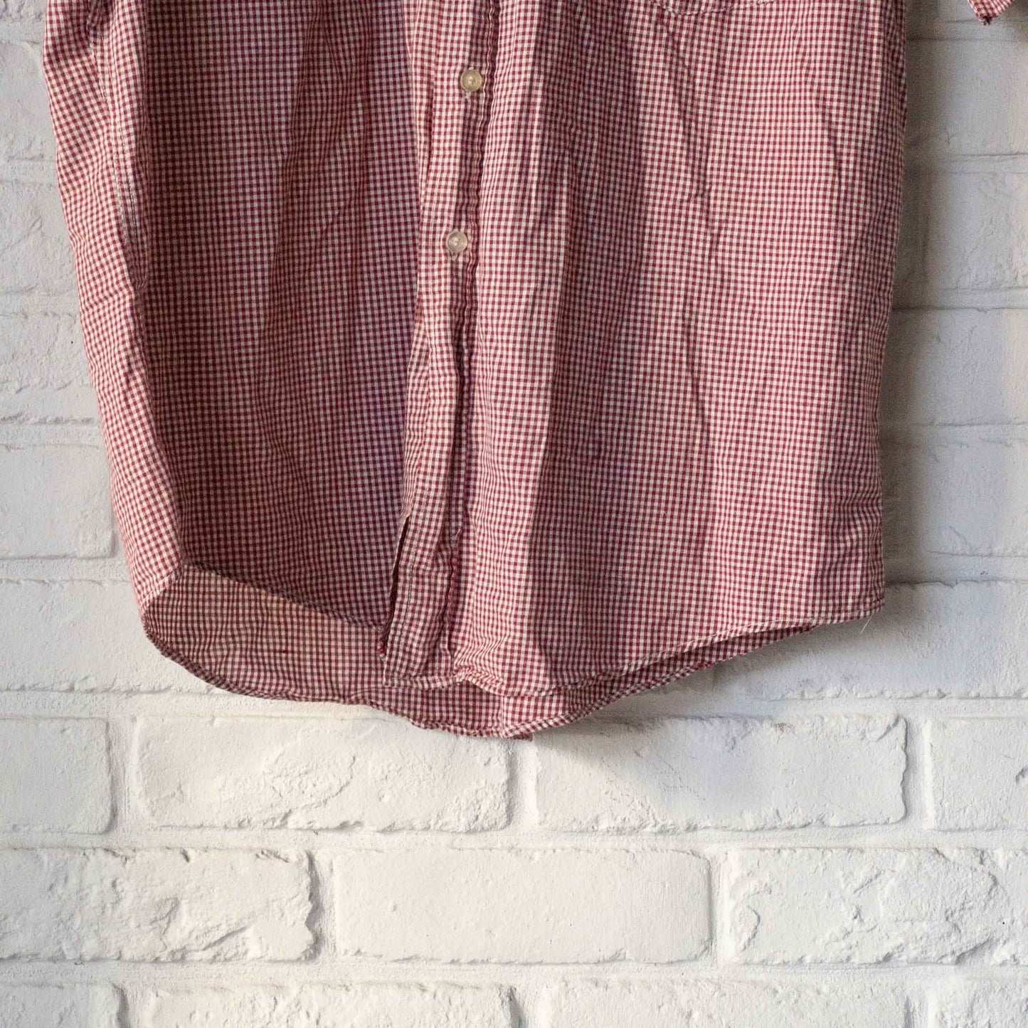 B.V.D GINGHAM CHECK SHORT SLEEVE SHIRTS 60'S VINTAGE
