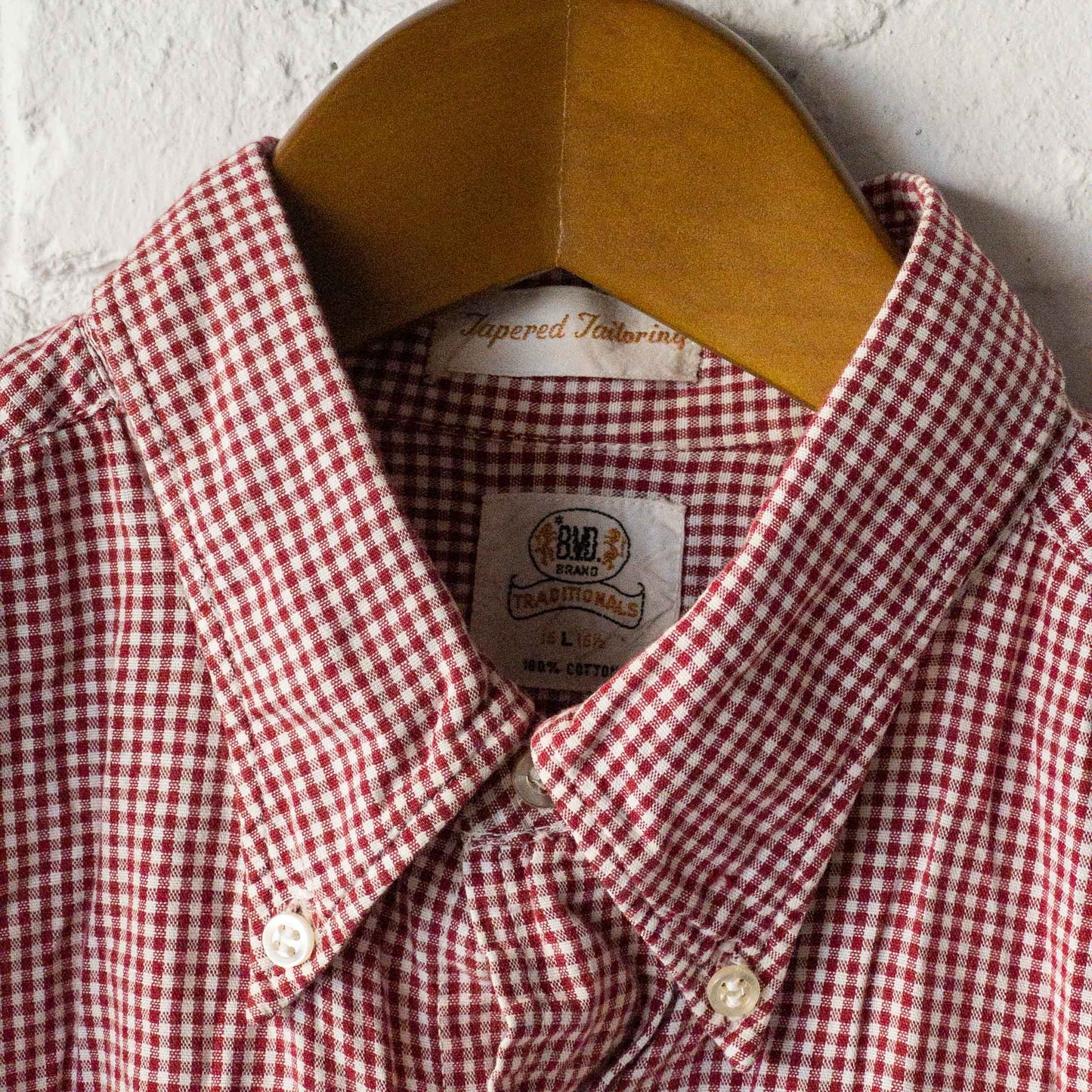 B.V.D GINGHAM CHECK SHORT SLEEVE SHIRTS 60'S VINTAGE