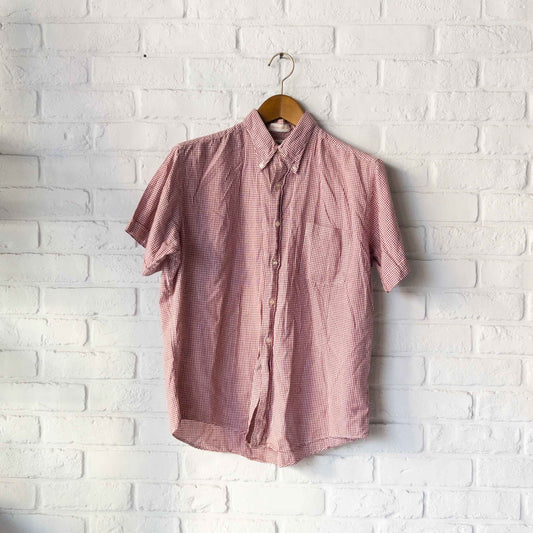 B.V.D GINGHAM CHECK SHORT SLEEVE SHIRTS 60'S VINTAGE