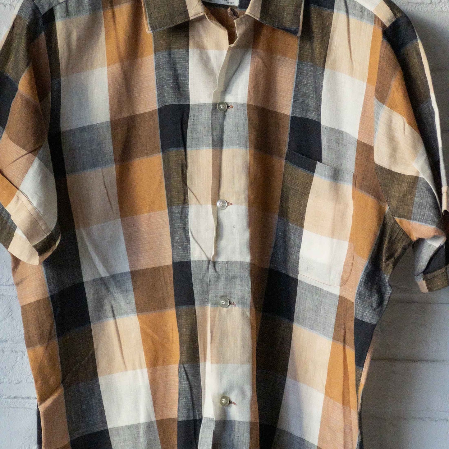 ARROW MADRAS CHECK SHORT SLEEVE SHIRTS 60'S VINTAGE