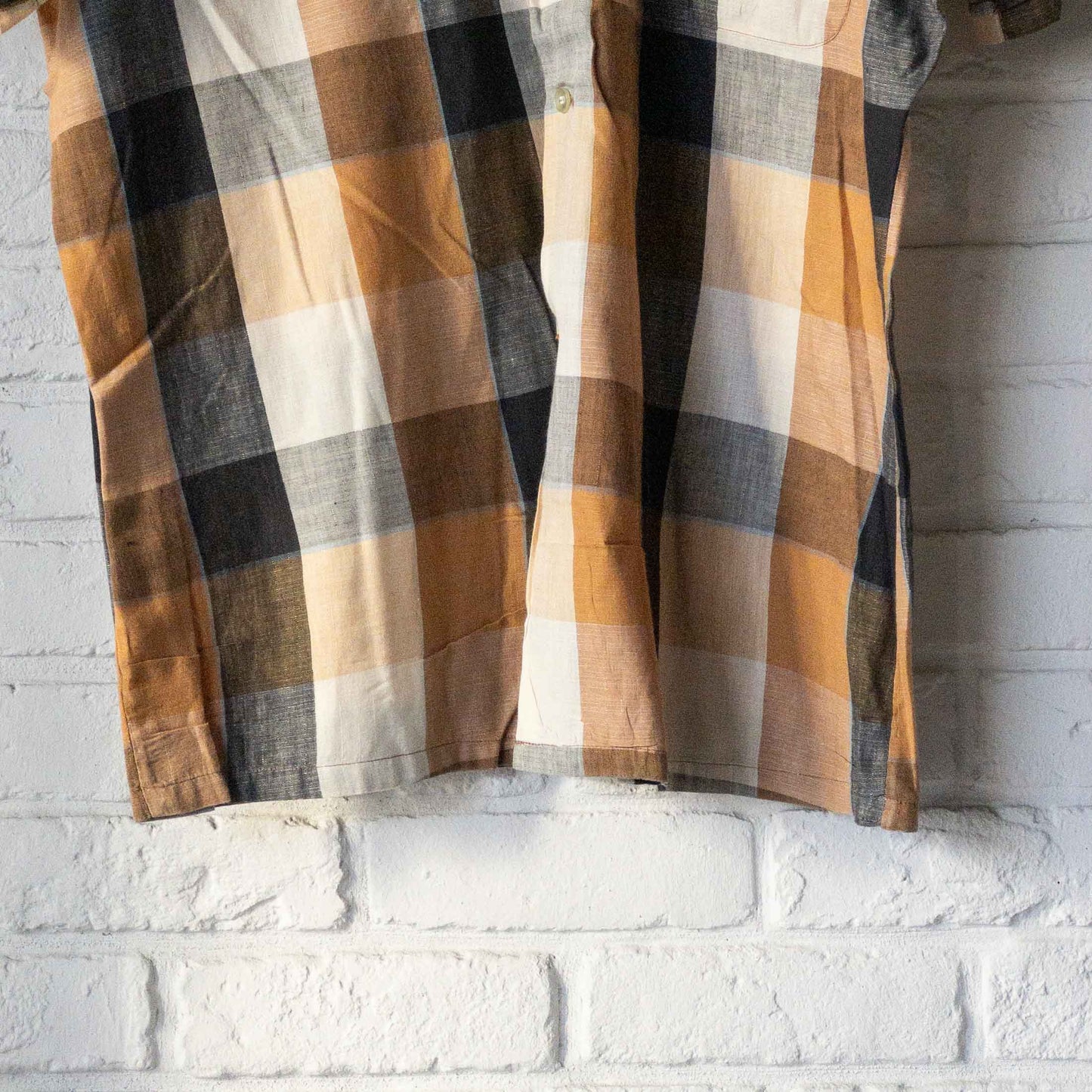 ARROW MADRAS CHECK SHORT SLEEVE SHIRTS 60'S VINTAGE