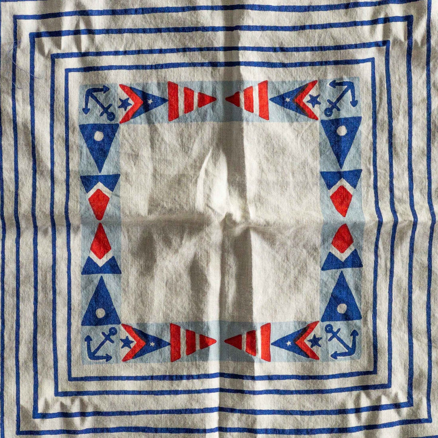 GERMANY MARITIME SIGNAL FLAGS BIG BANDANA 1960's VINTAGE