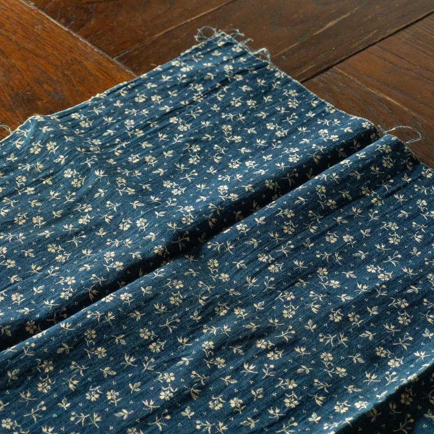 USA INDIGO CALICO BANDANA 1900'S VINTAGE