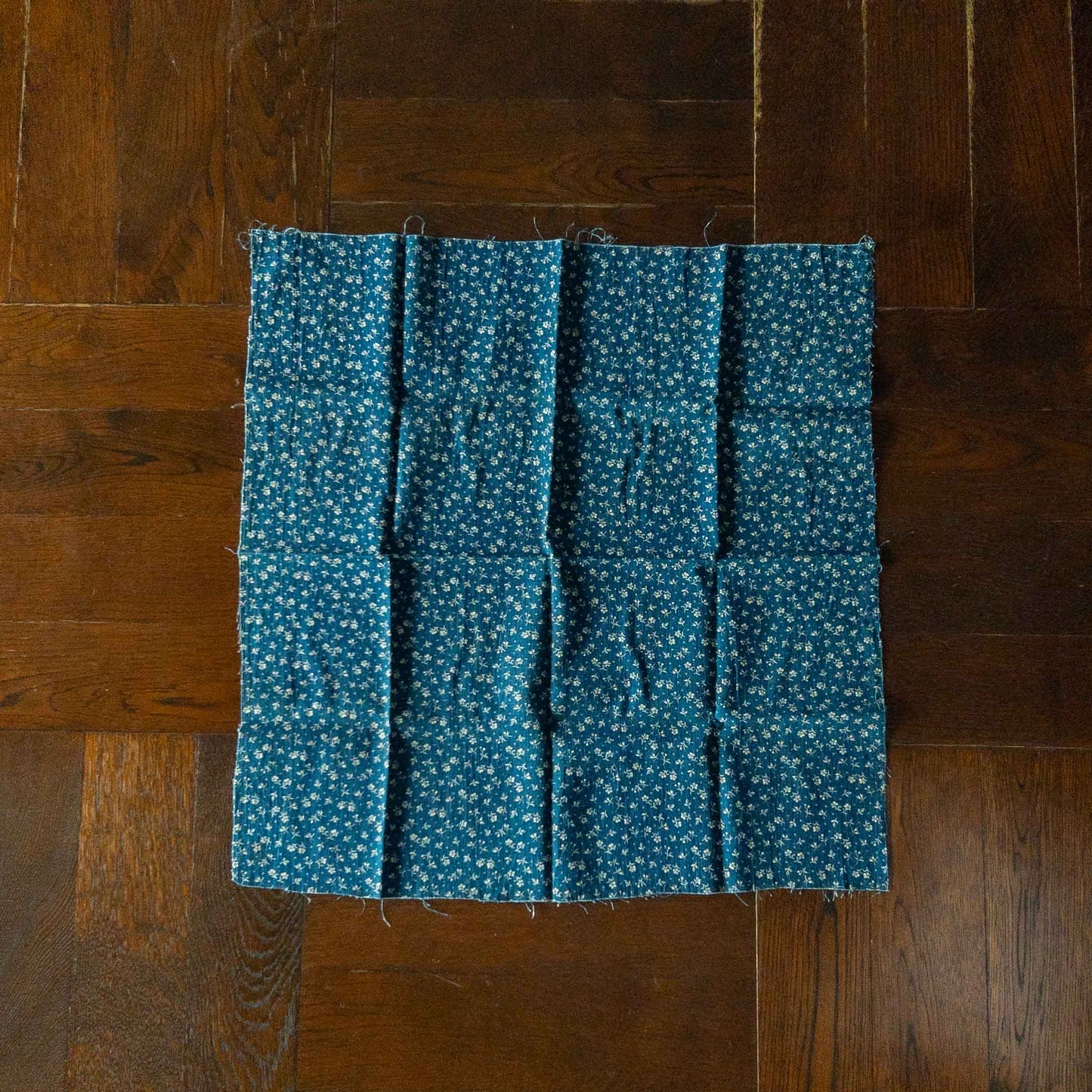 USA INDIGO CALICO BANDANA 1900'S VINTAGE