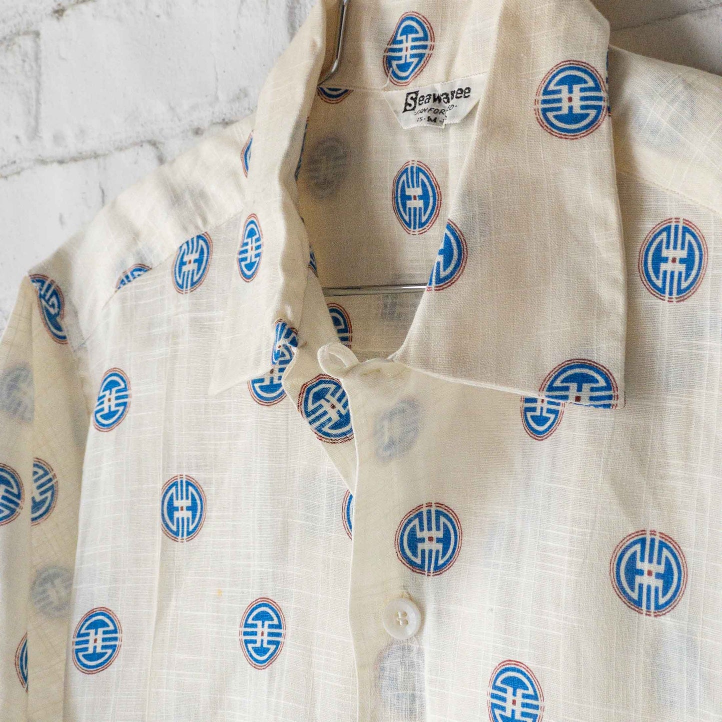 SEAWANEE SHORT SLEEVE LOGO PRINT SHIRTS 50'S DEAD STOCK