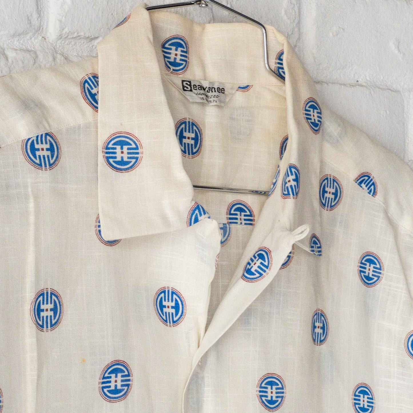 SEAWANEE SHORT SLEEVE LOGO PRINT SHIRTS 50'S DEAD STOCK