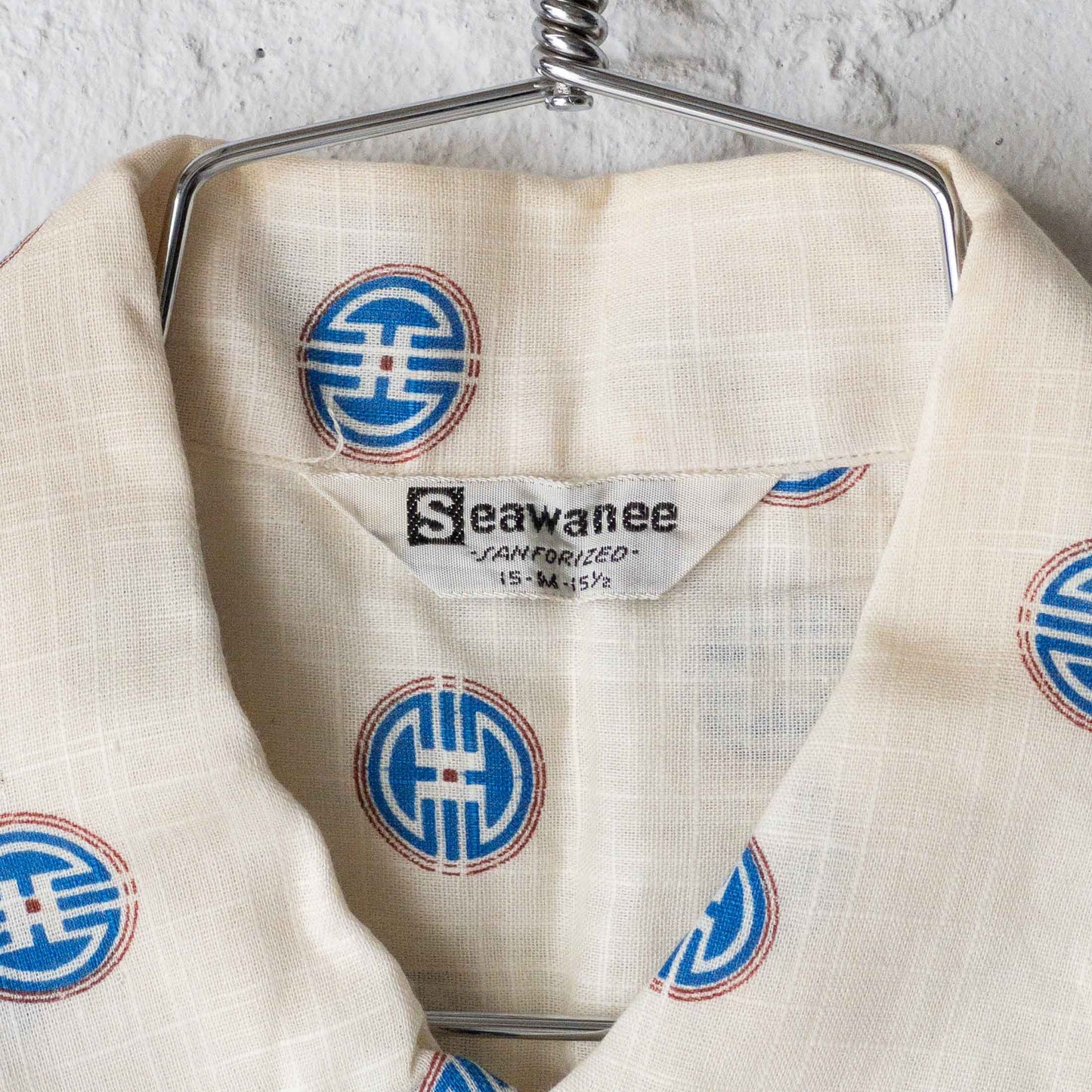 SEAWANEE SHORT SLEEVE LOGO PRINT SHIRTS 50'S DEAD STOCK