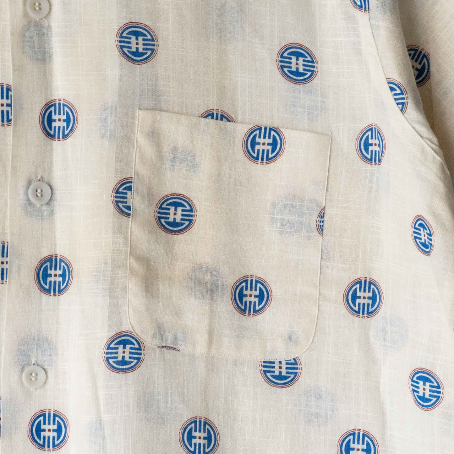 SEAWANEE SHORT SLEEVE LOGO PRINT SHIRTS 50'S DEAD STOCK