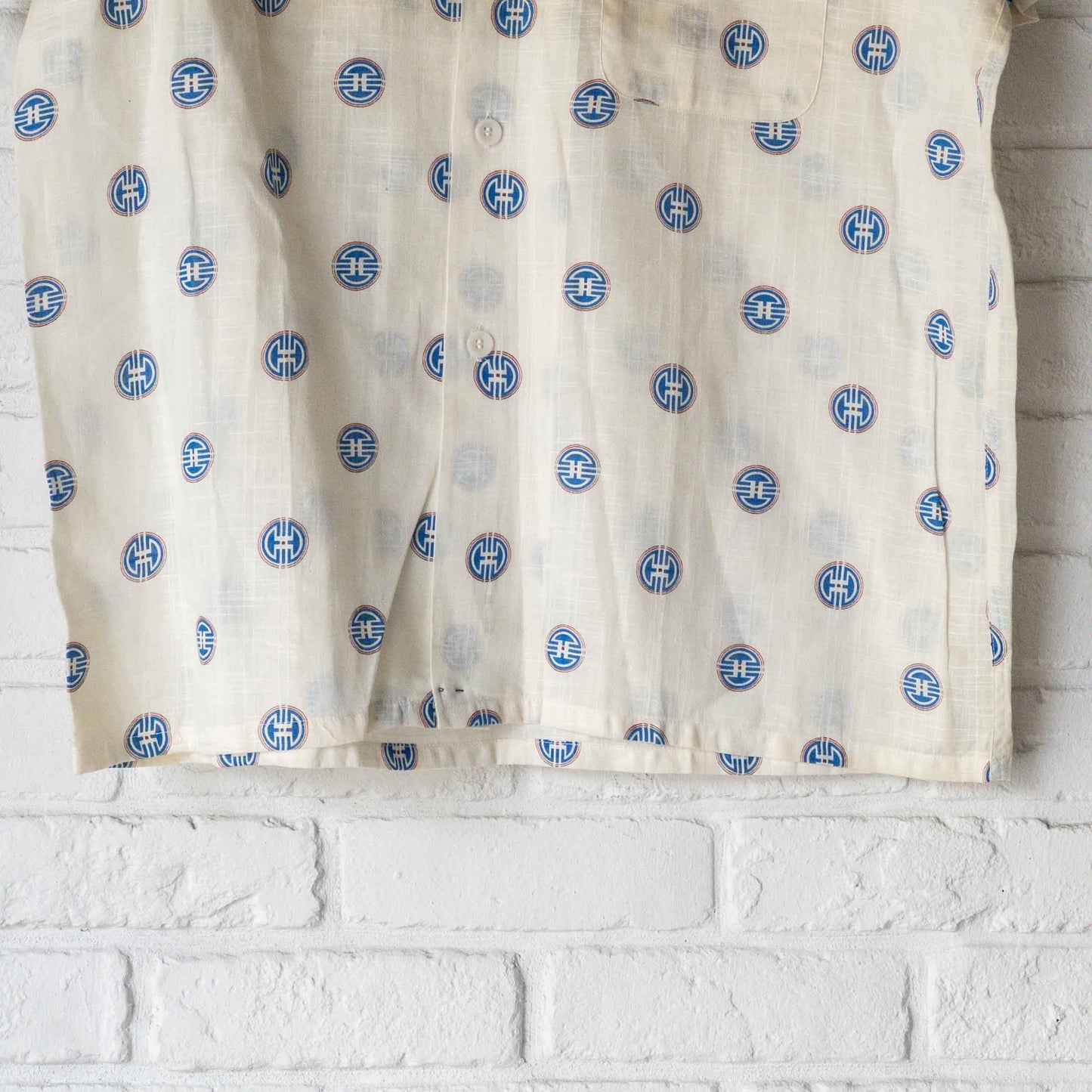 SEAWANEE SHORT SLEEVE LOGO PRINT SHIRTS 50'S DEAD STOCK