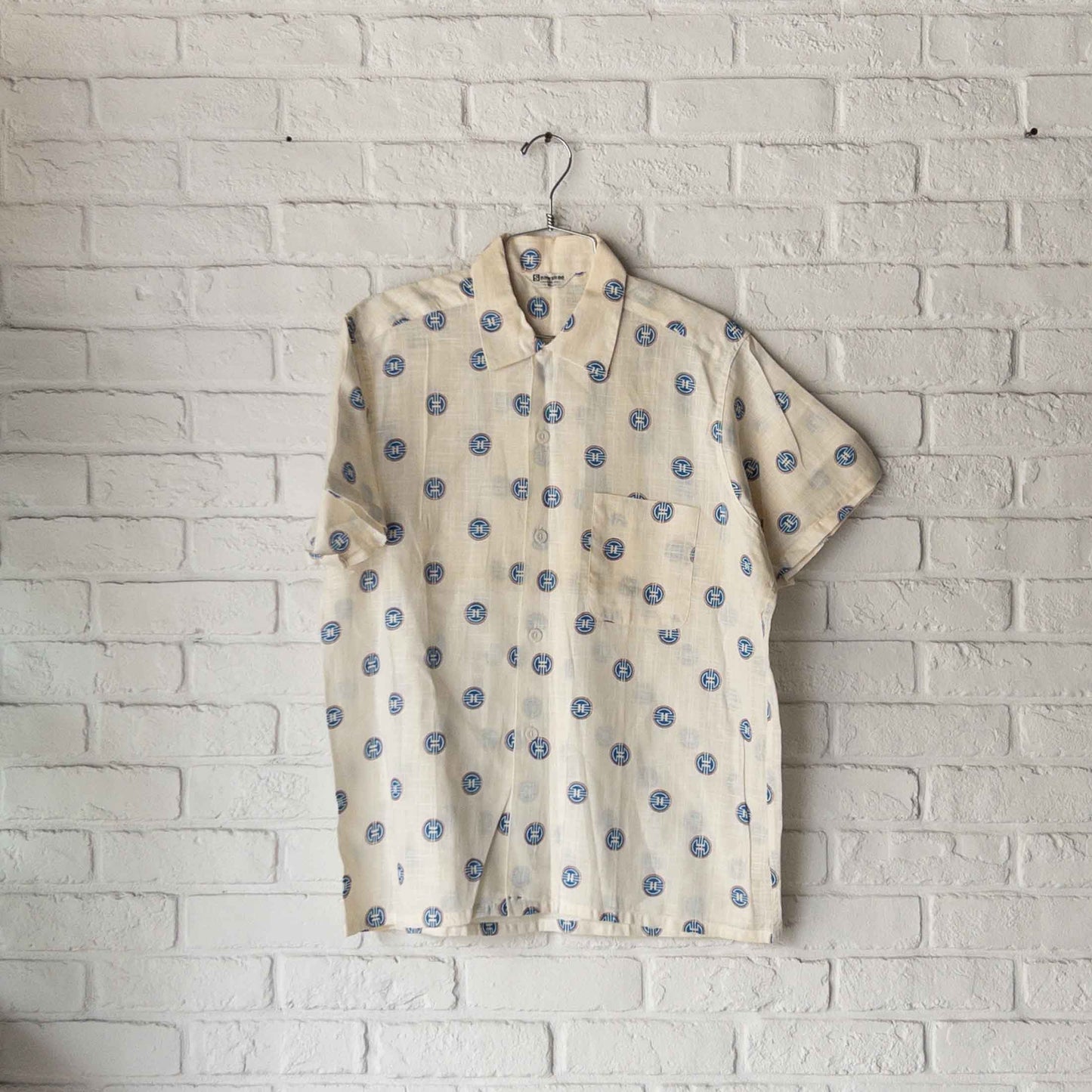 SEAWANEE SHORT SLEEVE LOGO PRINT SHIRTS 50'S DEAD STOCK