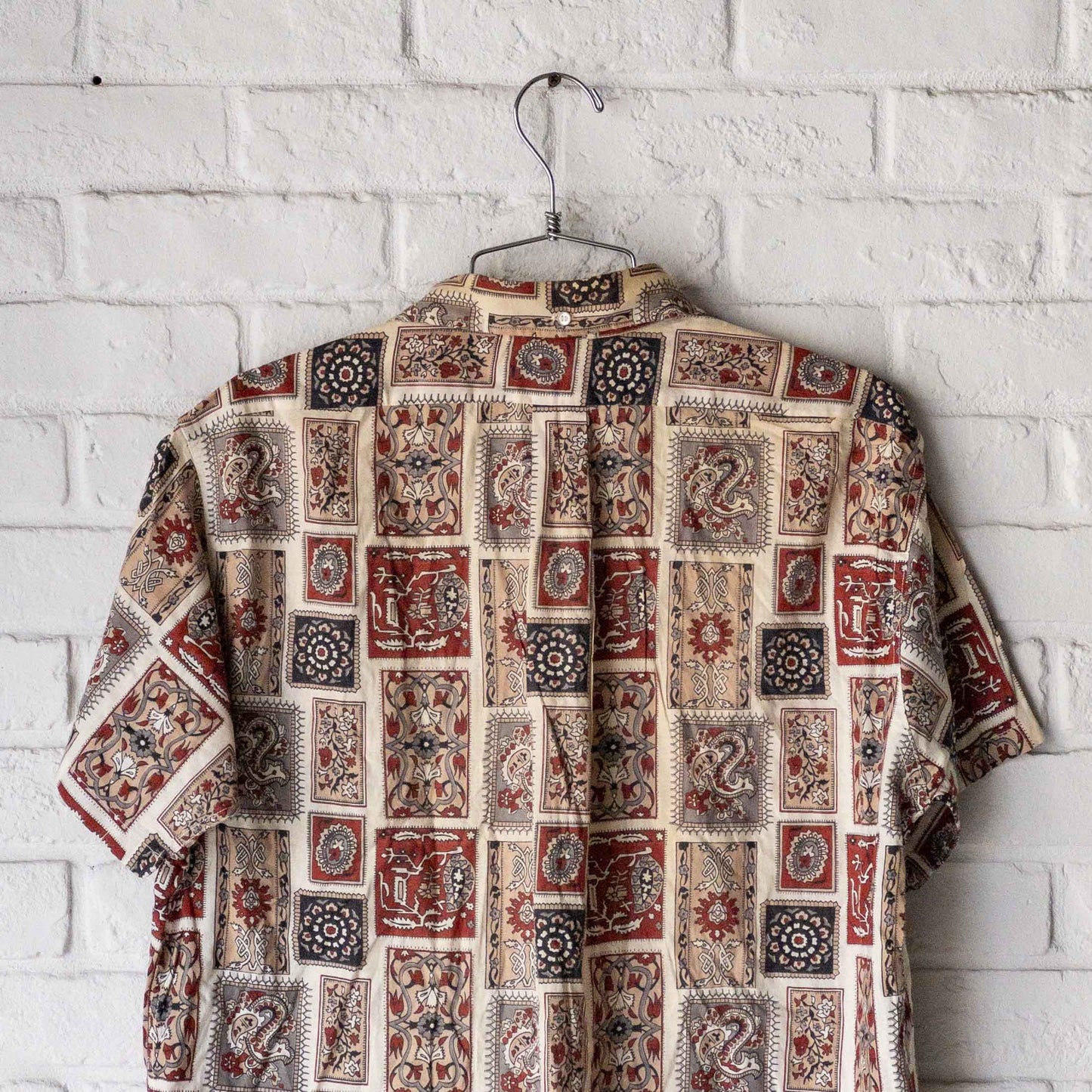 VAN HEUSEN SHORT SLEEVE BOTANICAL DESIGN SHIRTS 50'S VINTAGE