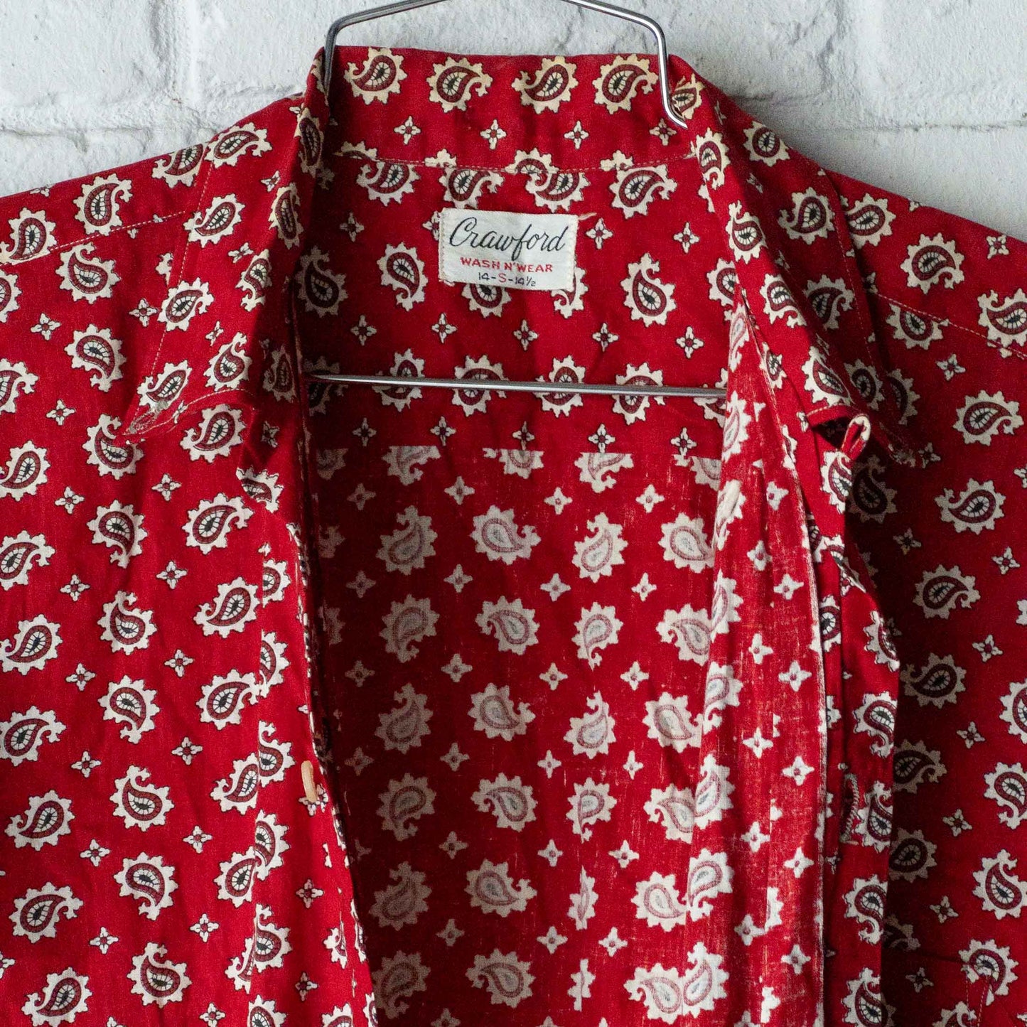 CRAWFORD SHORT SLEEVE PAISLEY SHIRTS 50'S VINTAGE