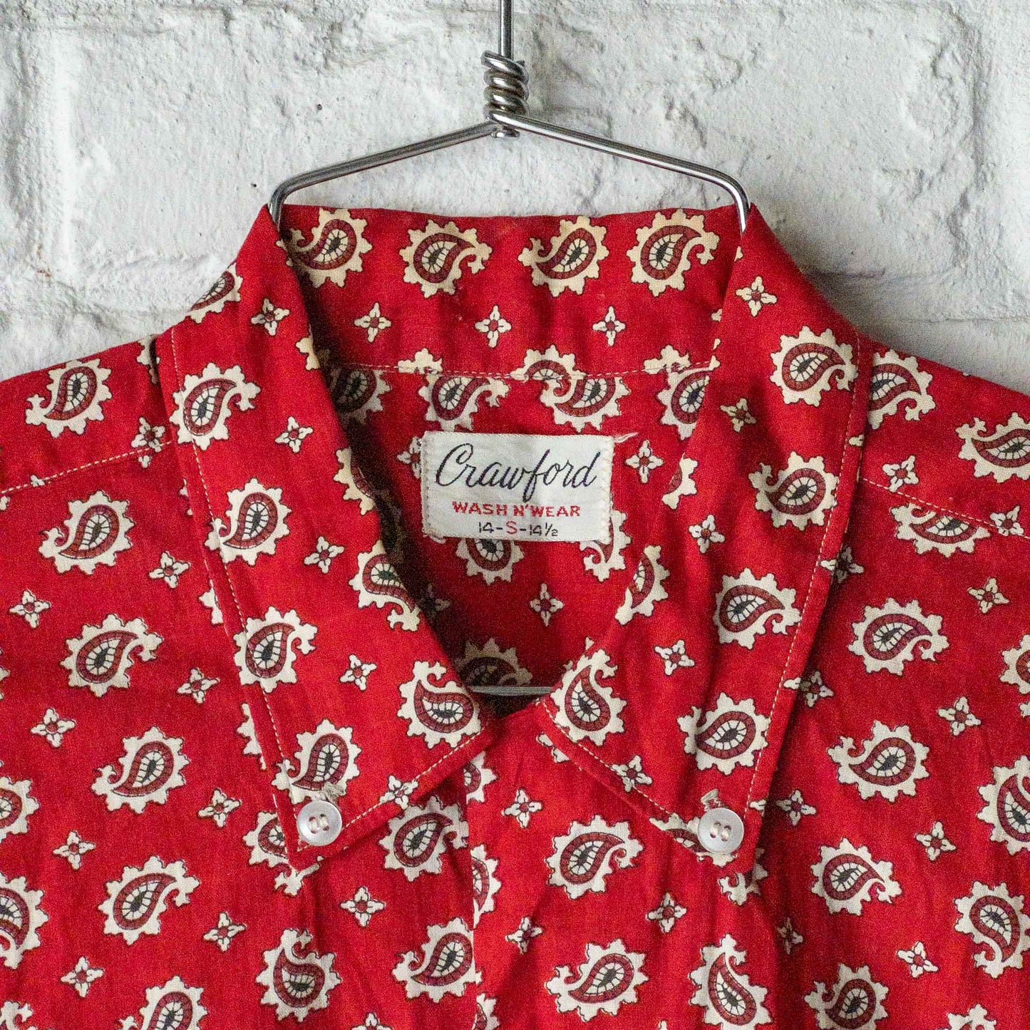 CRAWFORD SHORT SLEEVE PAISLEY SHIRTS 50'S VINTAGE