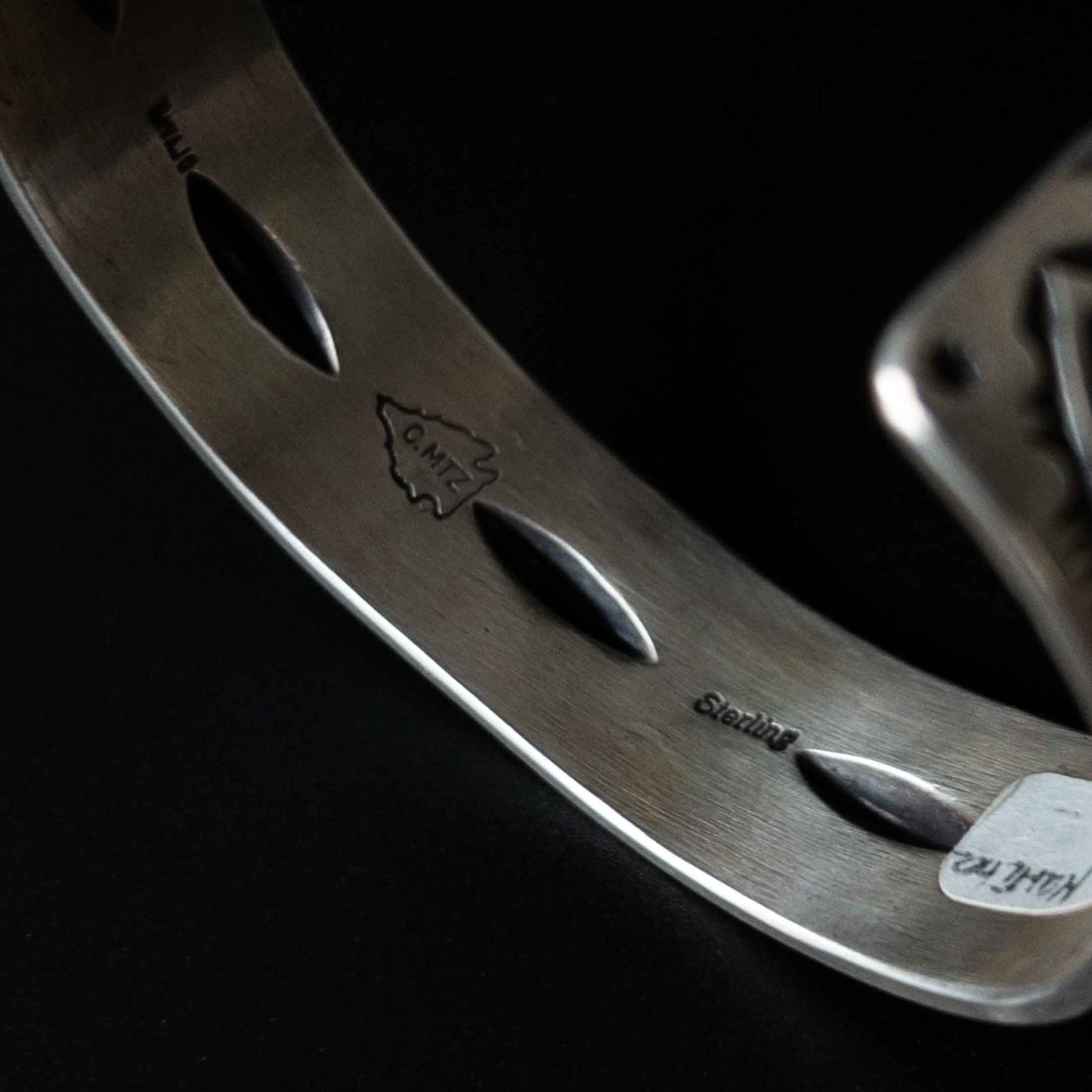 NAVAJO SILVER BANGLE by CALVIN MARTINEZ