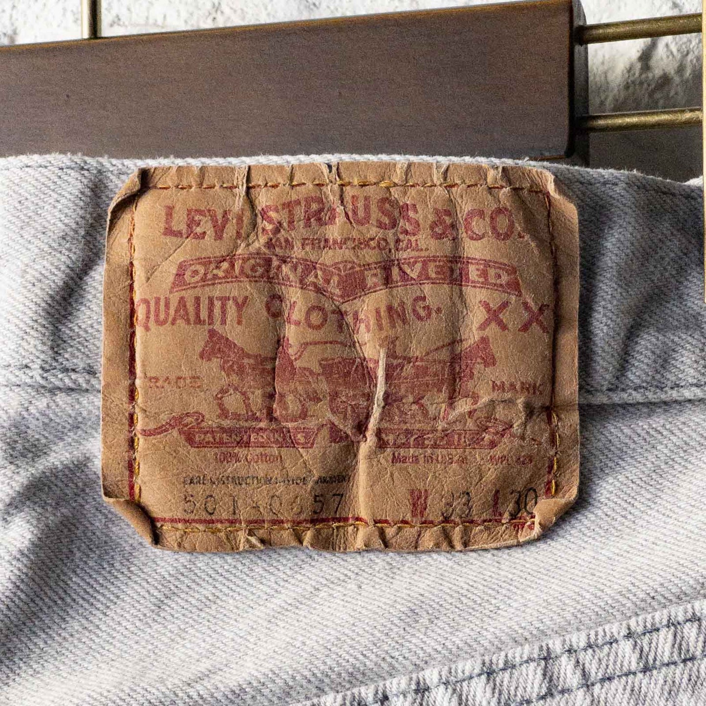 LEVI'S 501 JEANS 1980's VINTAGE(33-30)