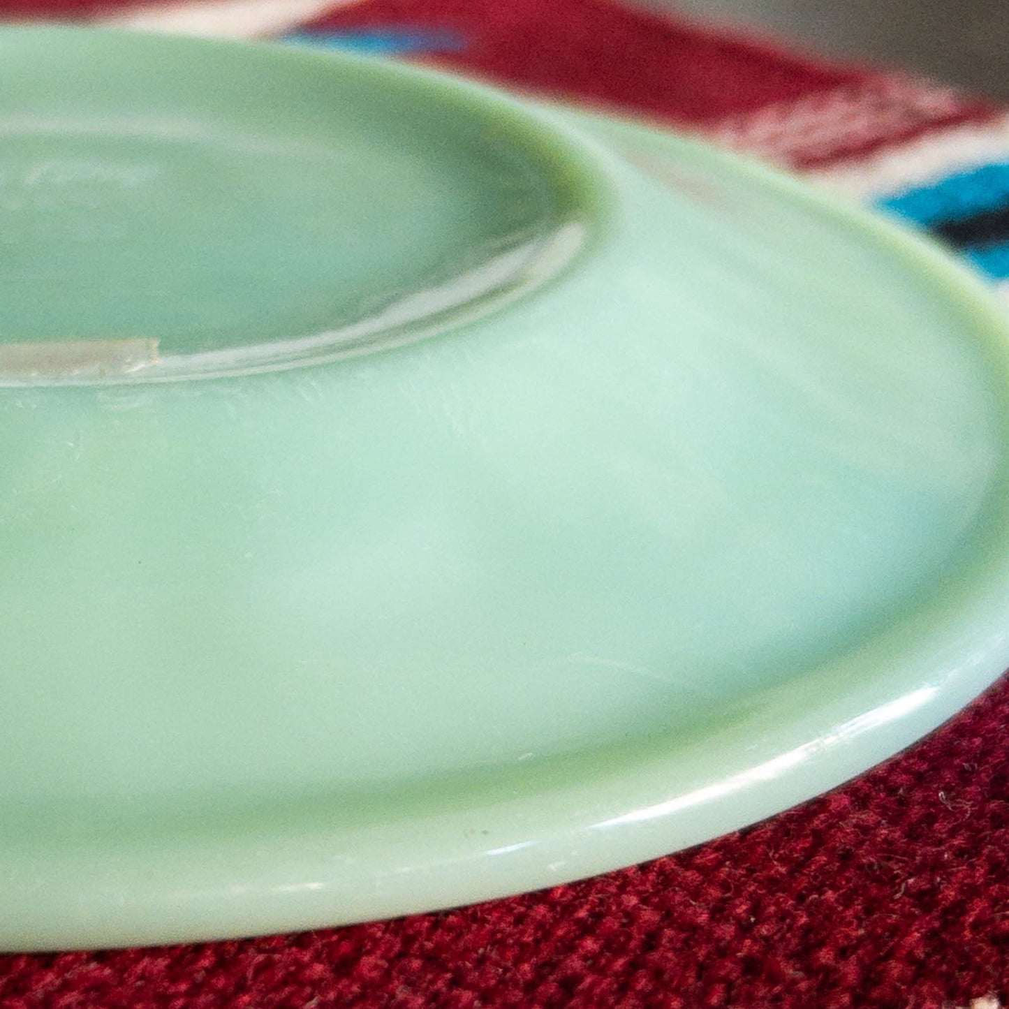 FIRE KING EXTRA HEAVY WEIGHT CUP&SAUCER JADE-ITE 1940'S-50'S VINTAGE