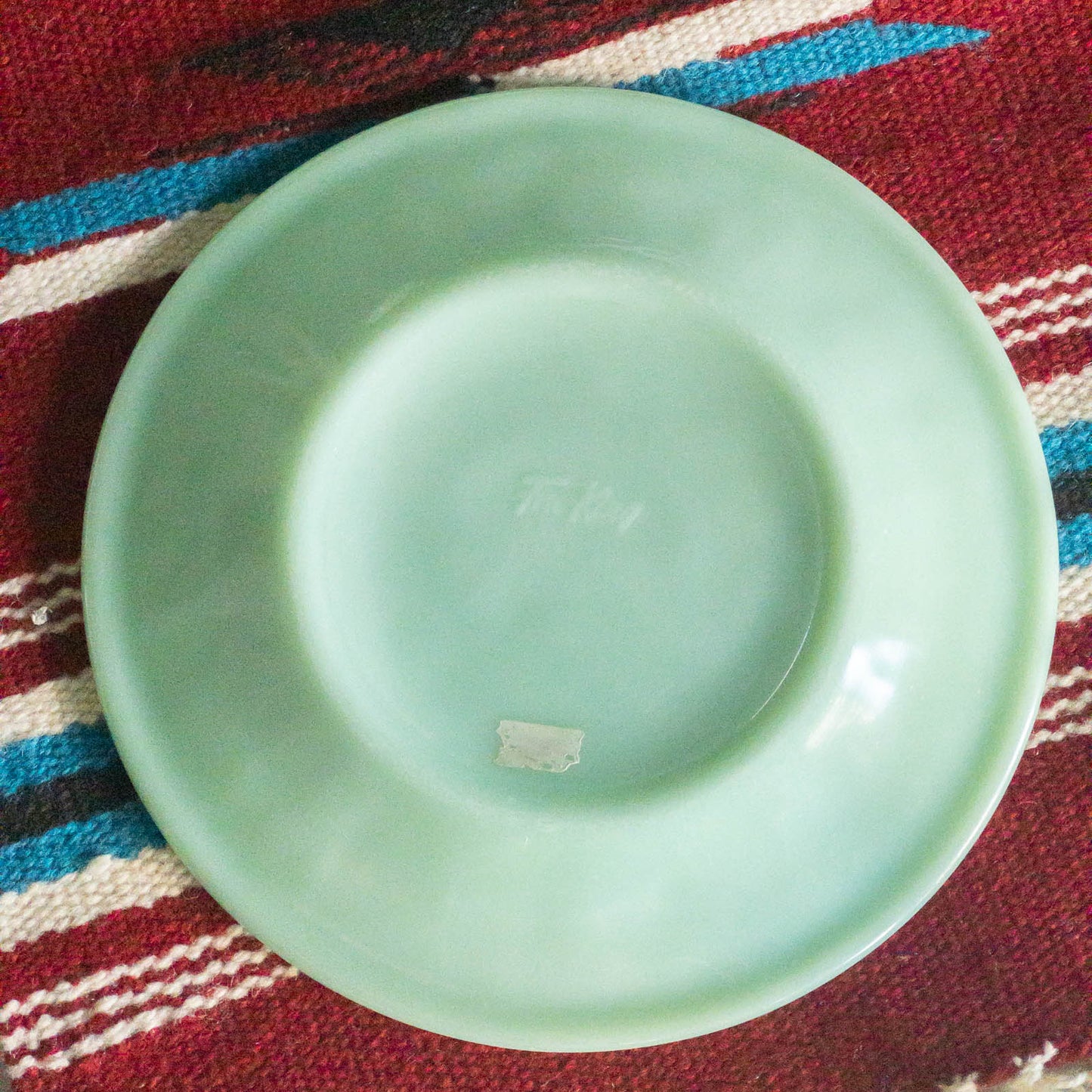 FIRE KING EXTRA HEAVY WEIGHT CUP&SAUCER JADE-ITE 1940'S-50'S VINTAGE