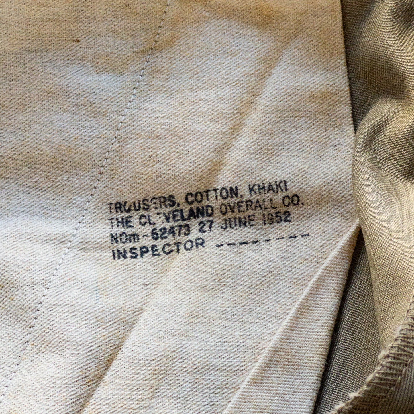 US ARMY M51 LIGHT WEIGHT CHINO TROUSERS PANTS 52'S DEAD STOCK var.1