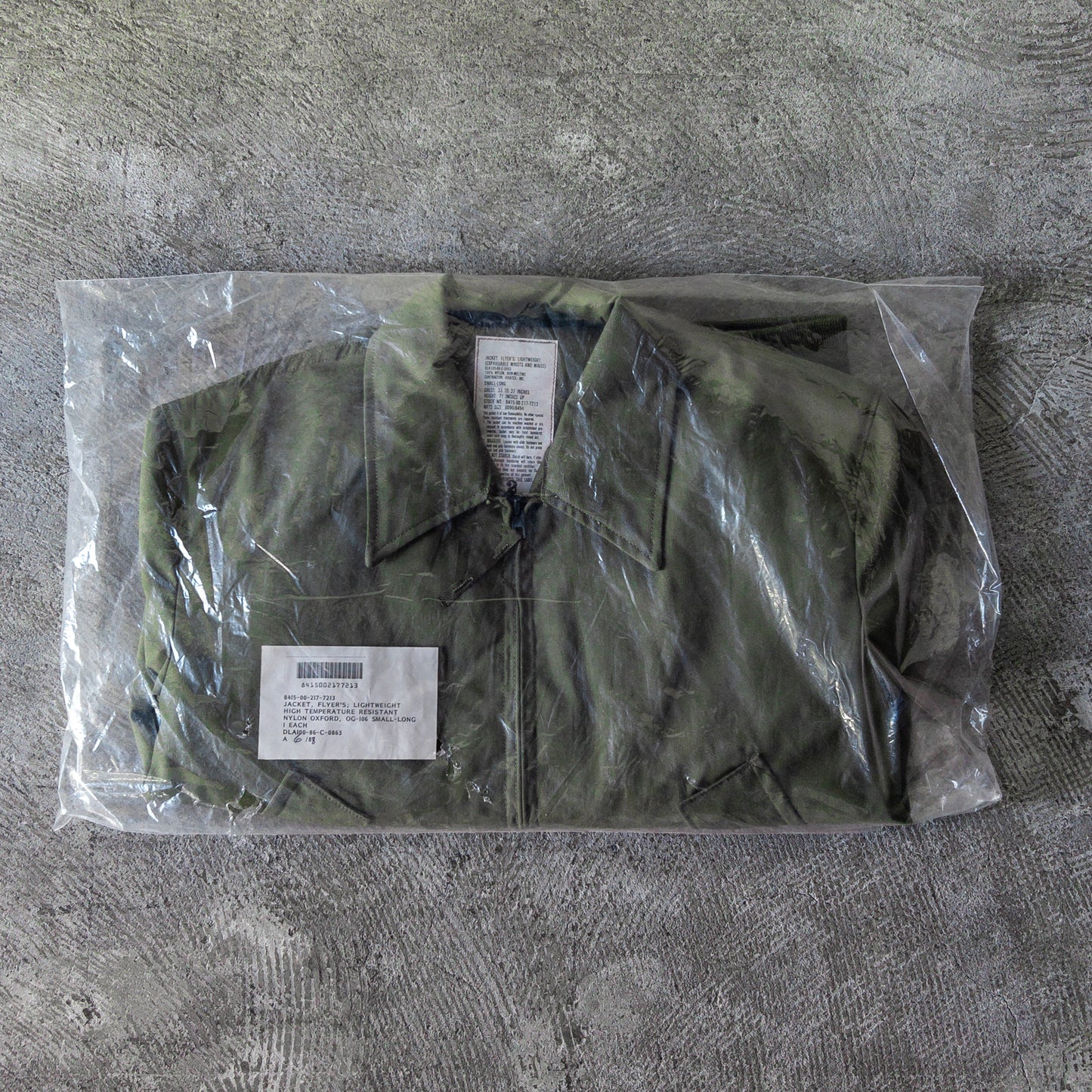 US ARMY LIGHT WEIGHT FLYER'S JACKET 86'S DEAD STOCK