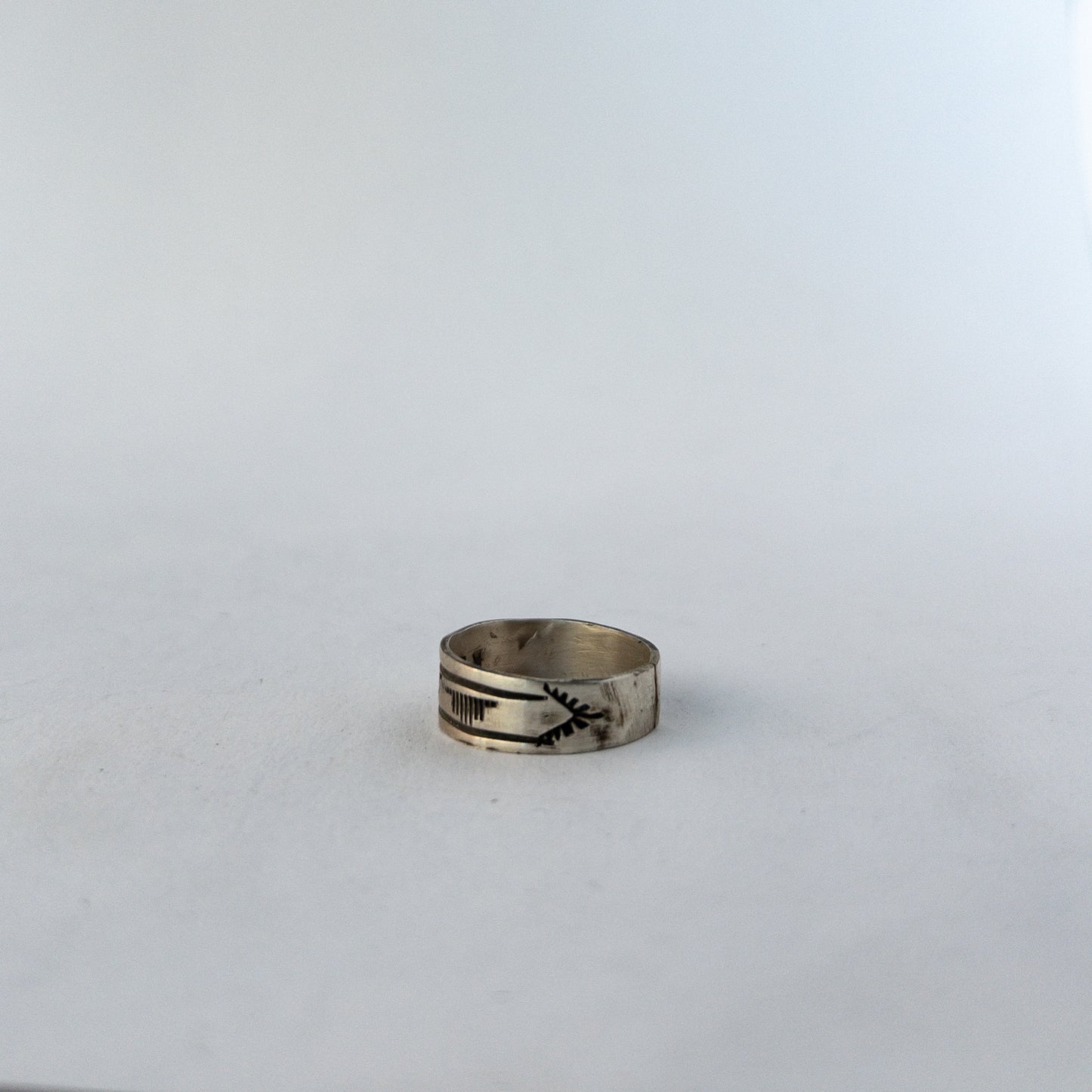 NAVAJO SILVER RING(#21)6mm by RICK ENRIQUEZ var.5