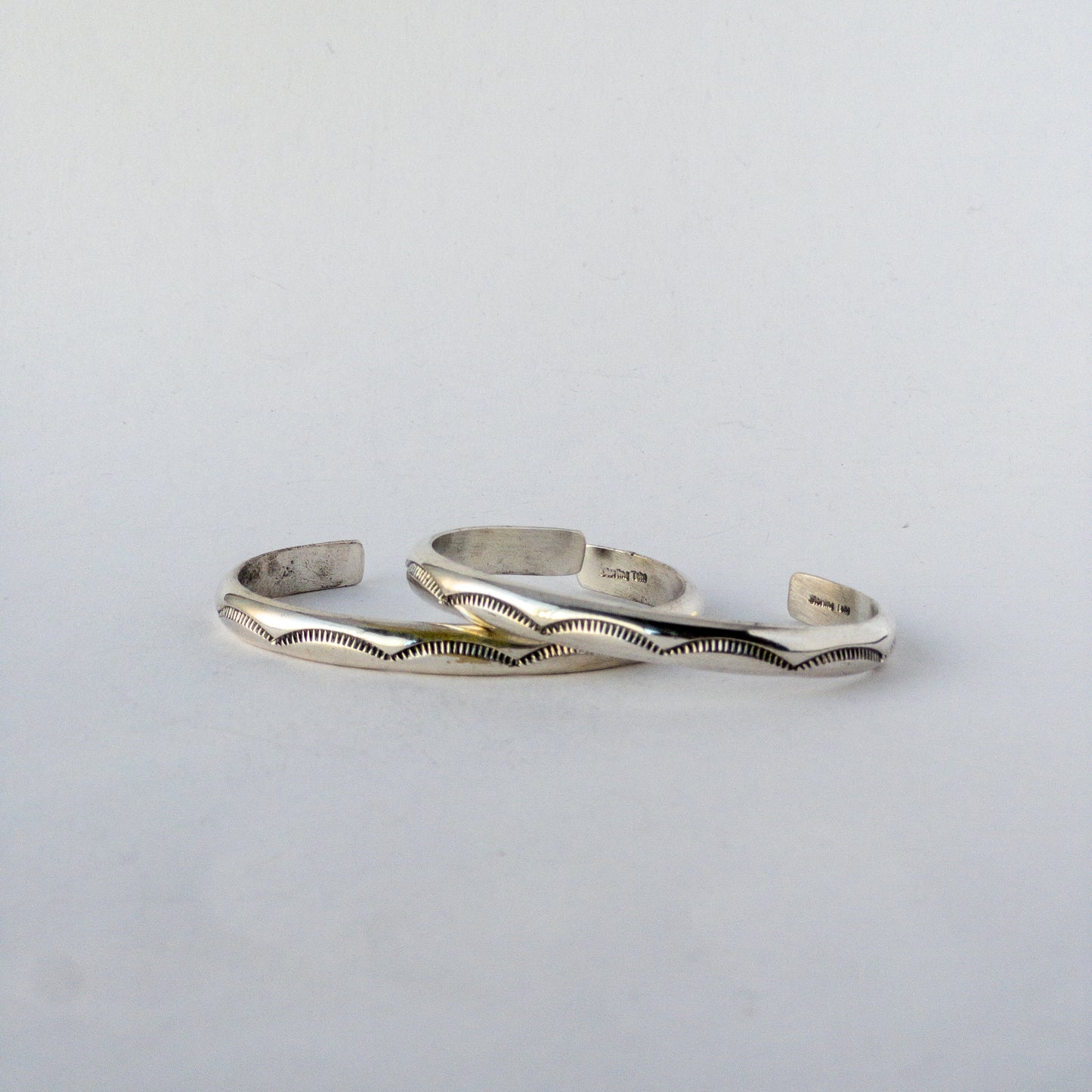 NAVAJO SILVER SUN RAYS BRACELET 8mm by ELAINE TAHE