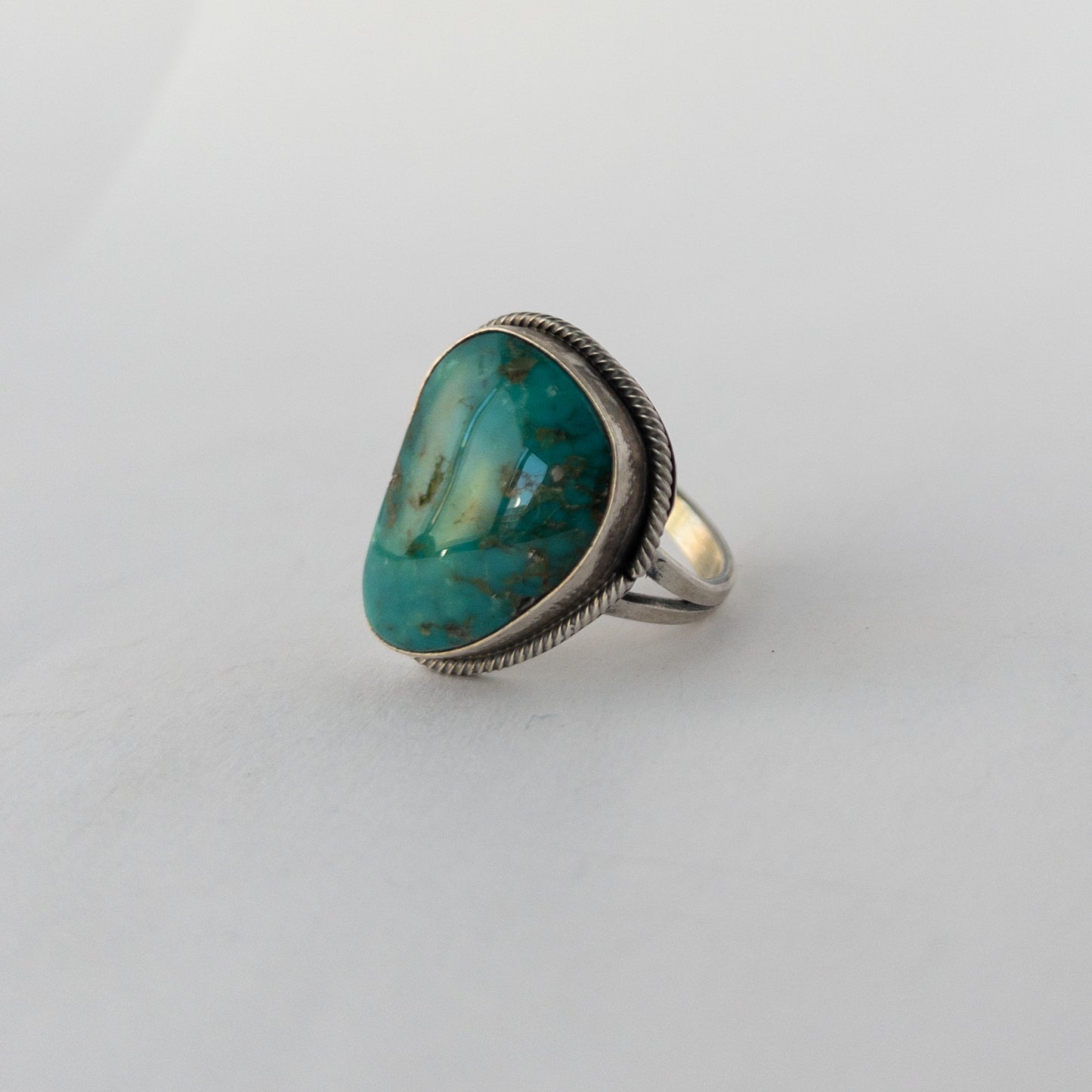NAVAJO TURQUOIS RING(#20) by ELI SKEETS var.2