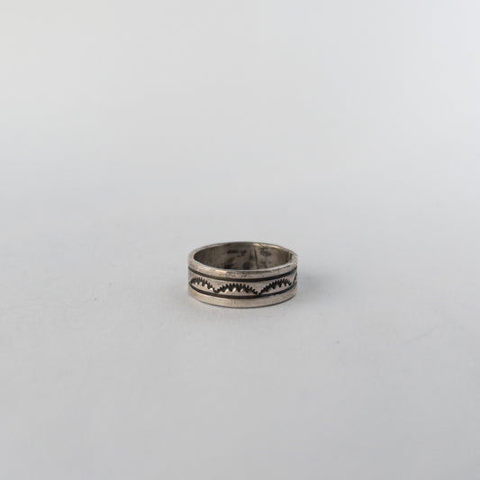 NAVAJO SILVER RING(#20)6mm by RICK ENRIQUEZ var.2