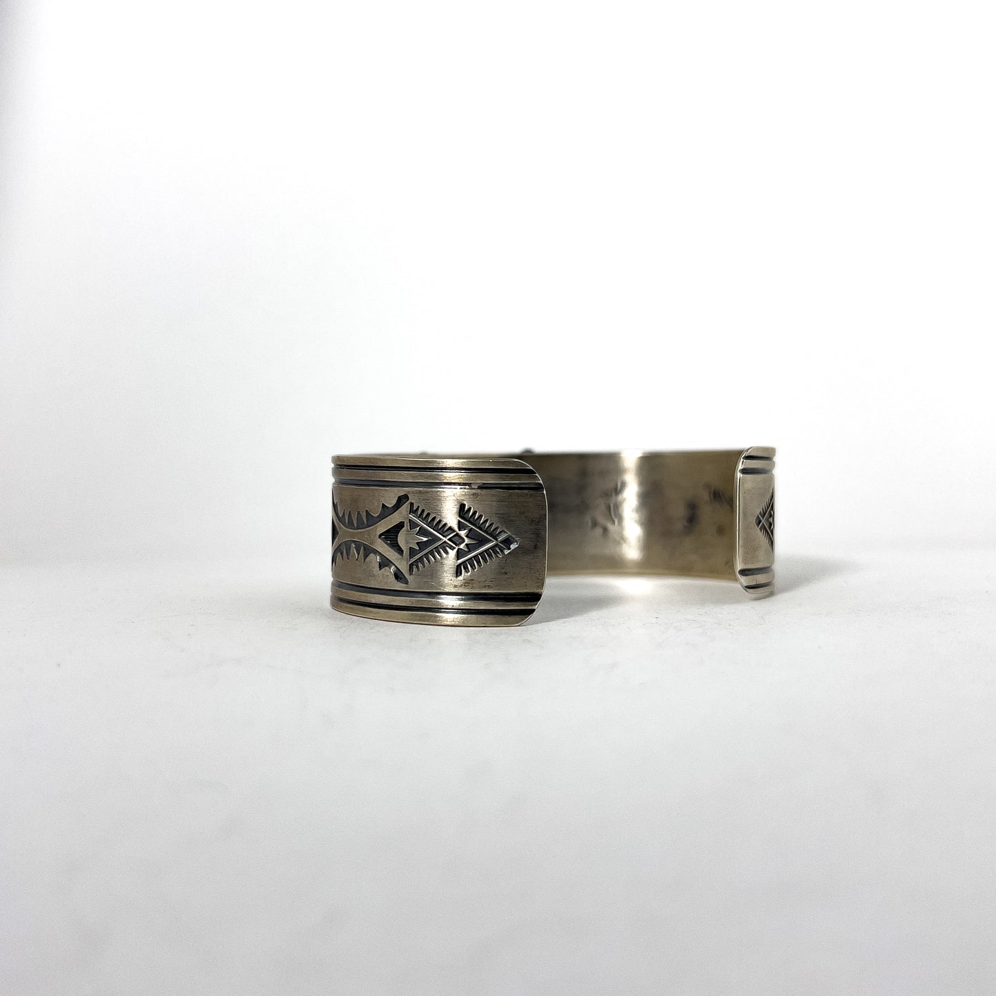 NAVAJO SILVER BRACELET by DELBERT GORDON