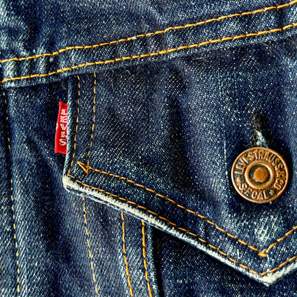 LEVI’S BIG E 70505 BLANKET DENIM JACKET 1970’S VINTAGE