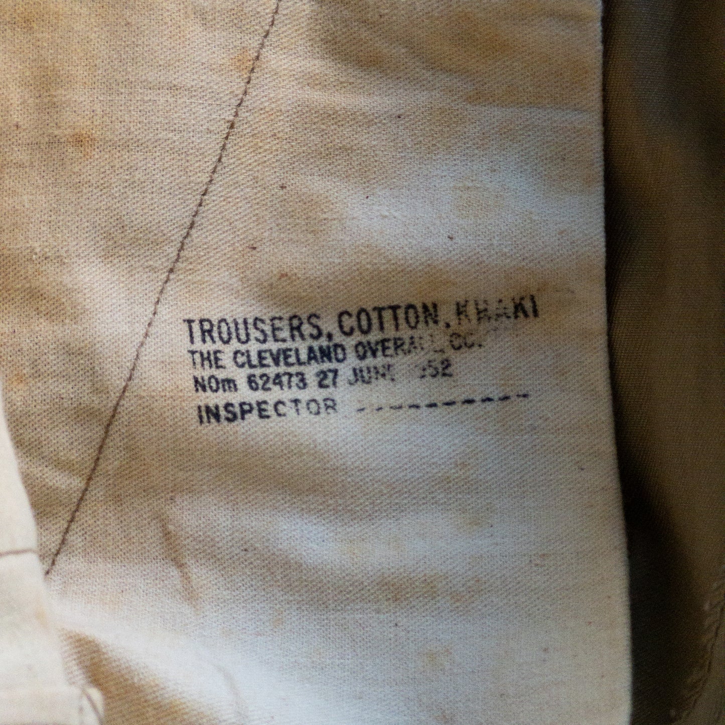 US ARMY M51 LIGHT WEIGHT CHINO TROUSERS PANTS 52'S DEAD STOCK var.2