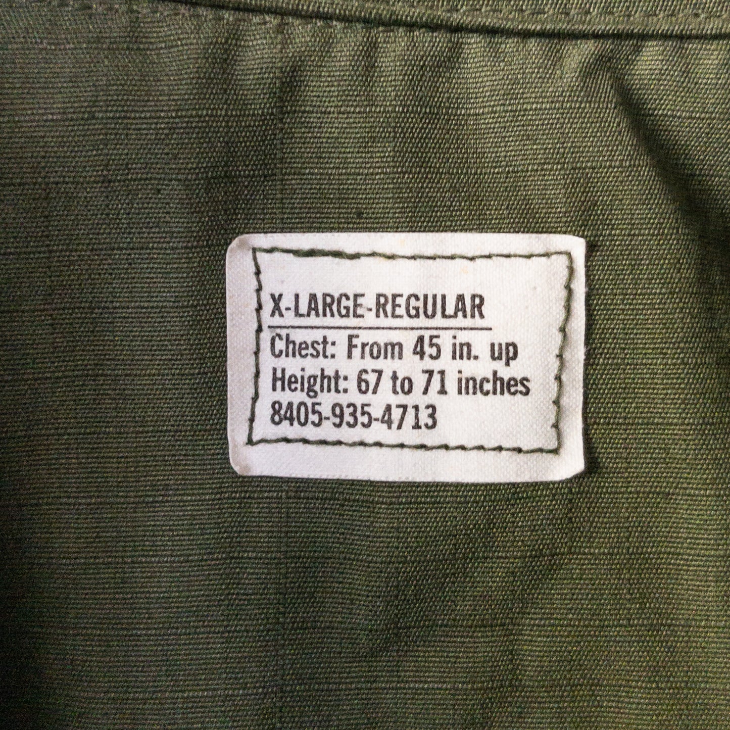 US ARMY JUNGLE FATIGUE JACKET 5TH 69'S DEAD STOCK